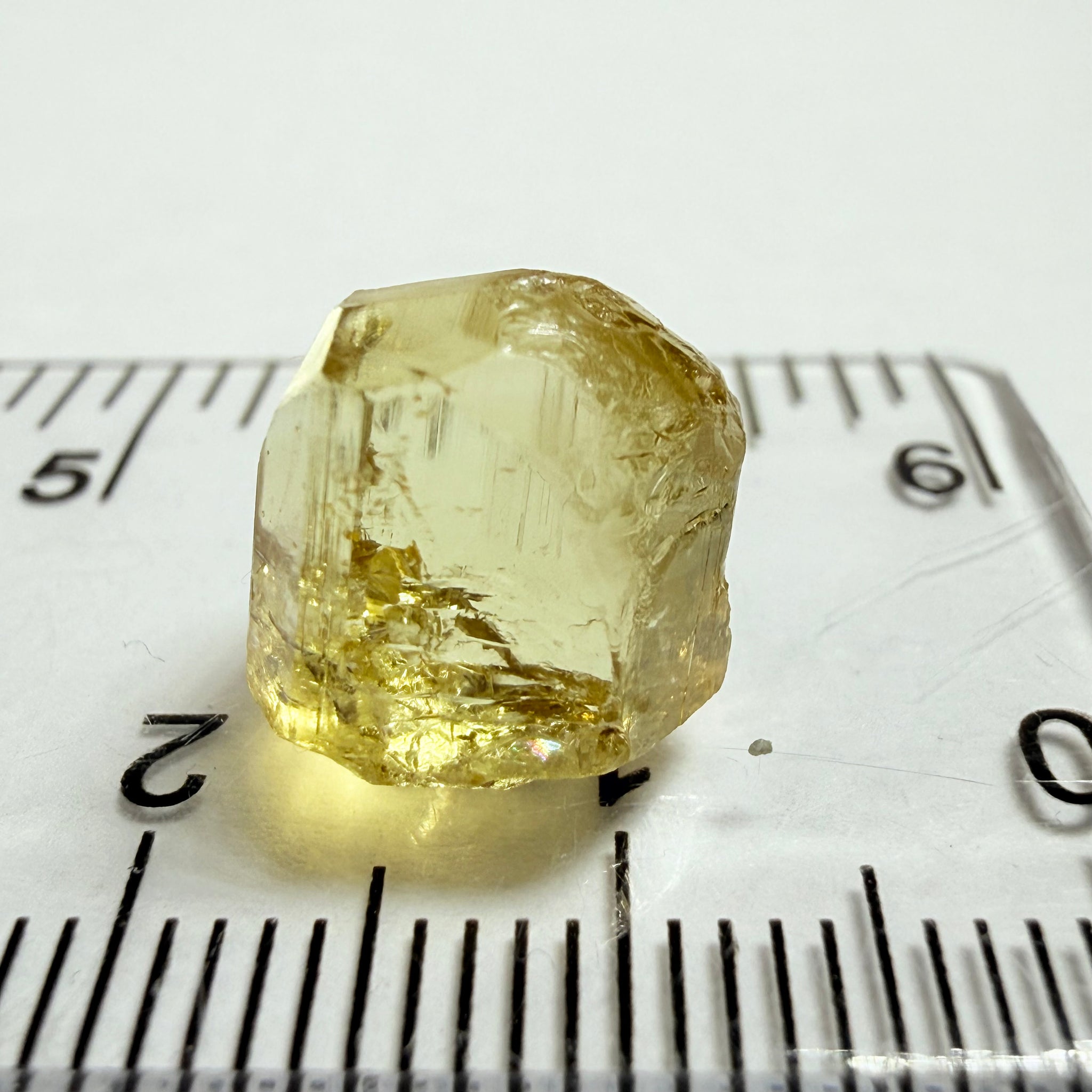 Yellow Tourmaline Crystal, 8.66ct, Tanzania, Untreated Unheated. vvs-if
