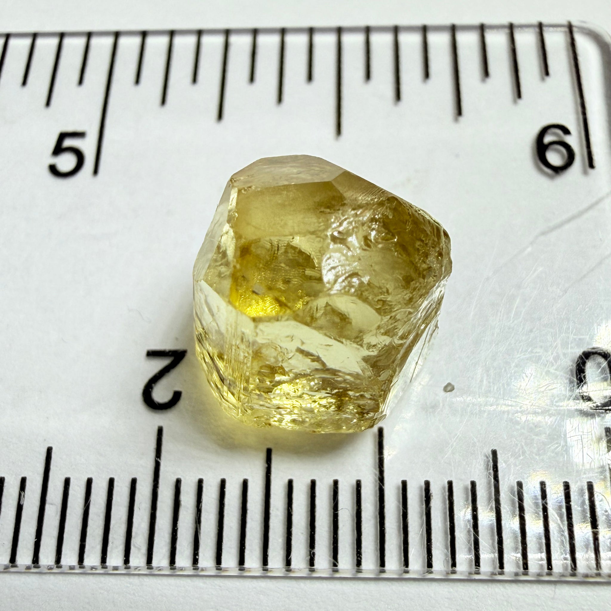 Yellow Tourmaline Crystal, 8.66ct, Tanzania, Untreated Unheated. vvs-if