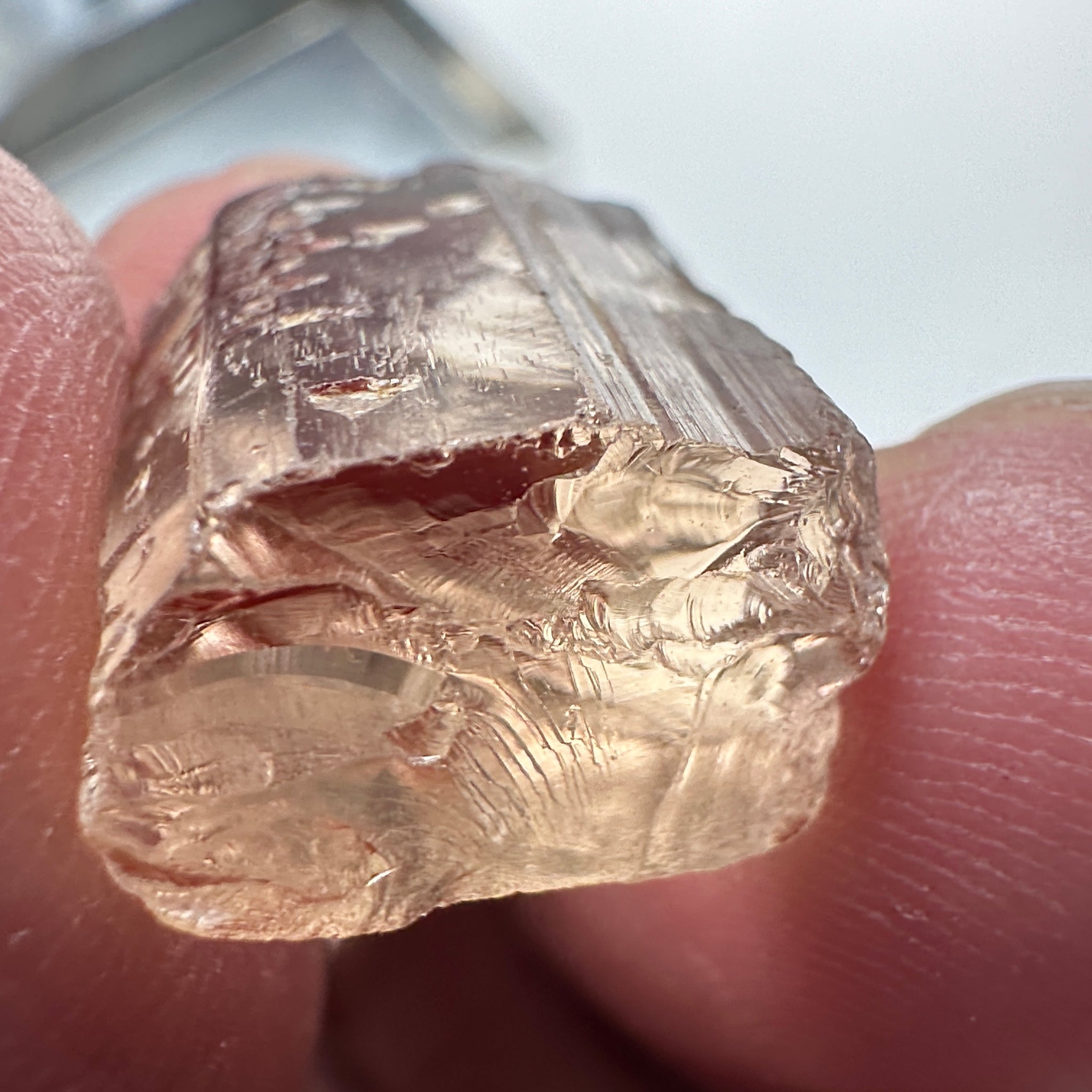 Peach Pink Scapolite, 21.31ct, Very Rare, Tanzania, Untreated Unheated, VVS-IF (flawless)