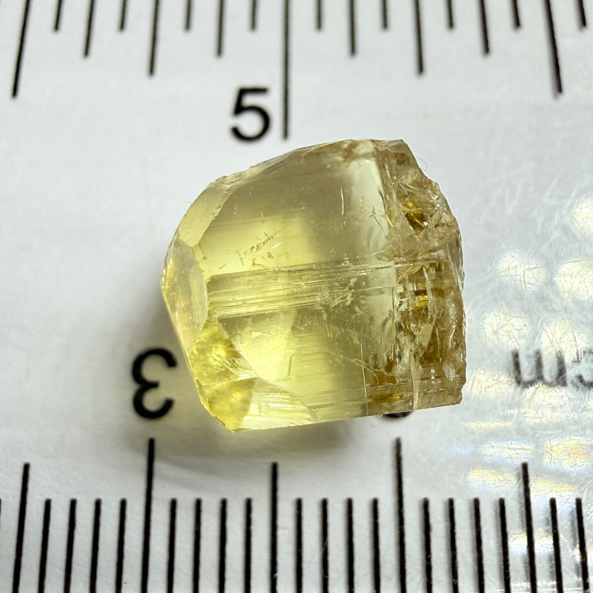 Yellow Tourmaline Crystal, 8.66ct, Tanzania, Untreated Unheated. vvs-if