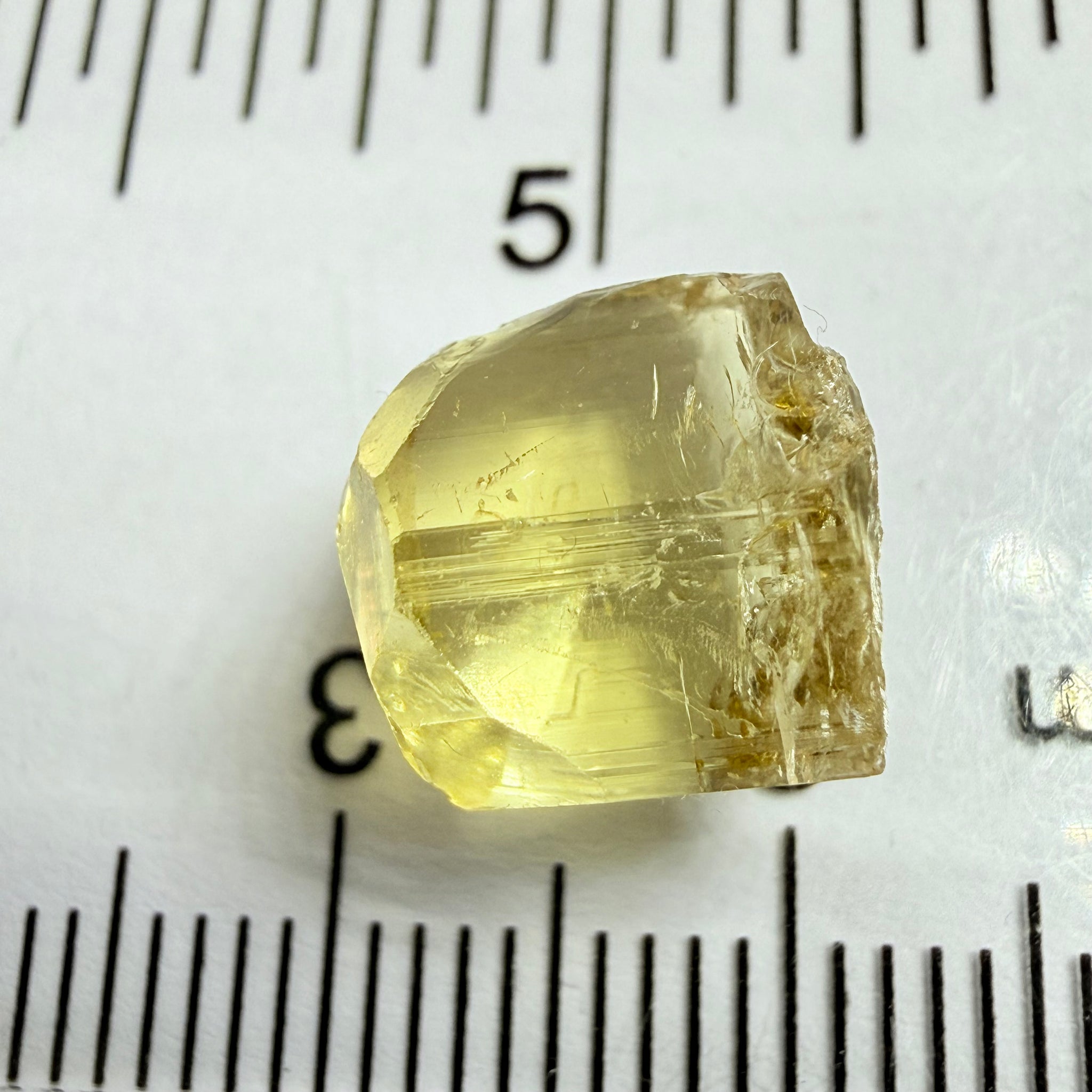 Yellow Tourmaline Crystal, 8.66ct, Tanzania, Untreated Unheated. vvs-if