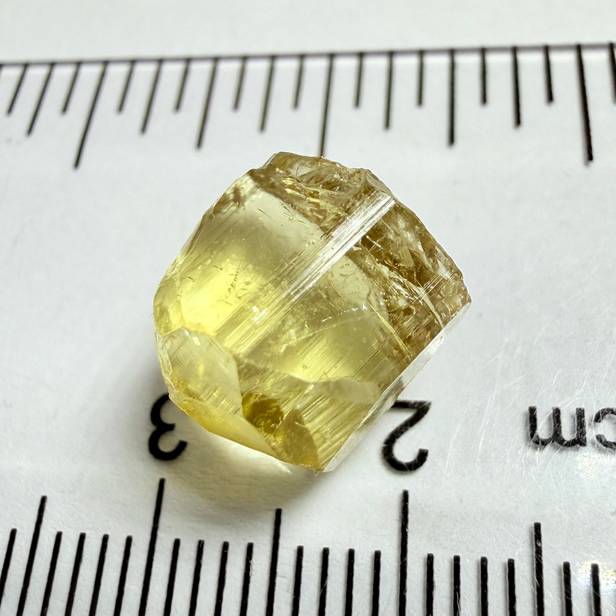 Yellow Tourmaline Crystal, 8.66ct, Tanzania, Untreated Unheated. vvs-if
