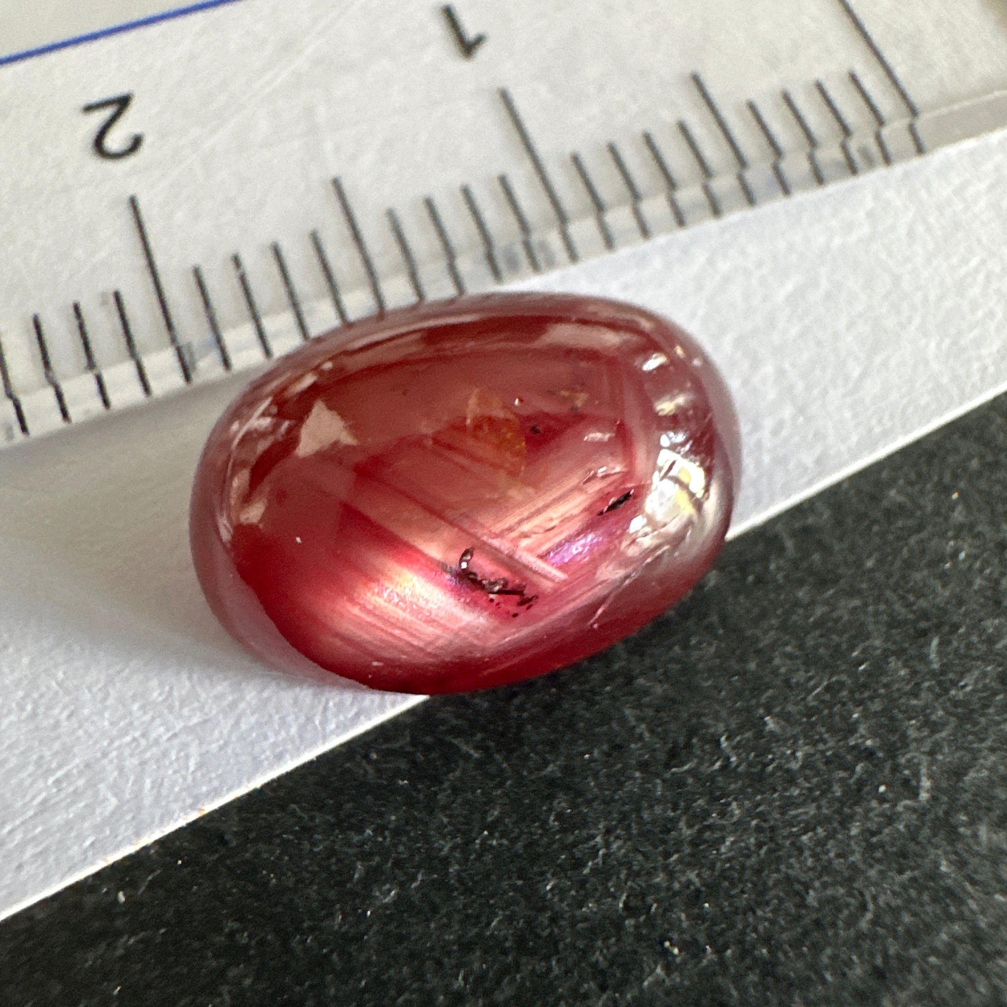 Winza Sapphire Cabochon Cut, 5.85ct, Tanzania, Unheated Untreated, yes this is an extraordinary colour with golden tint banding