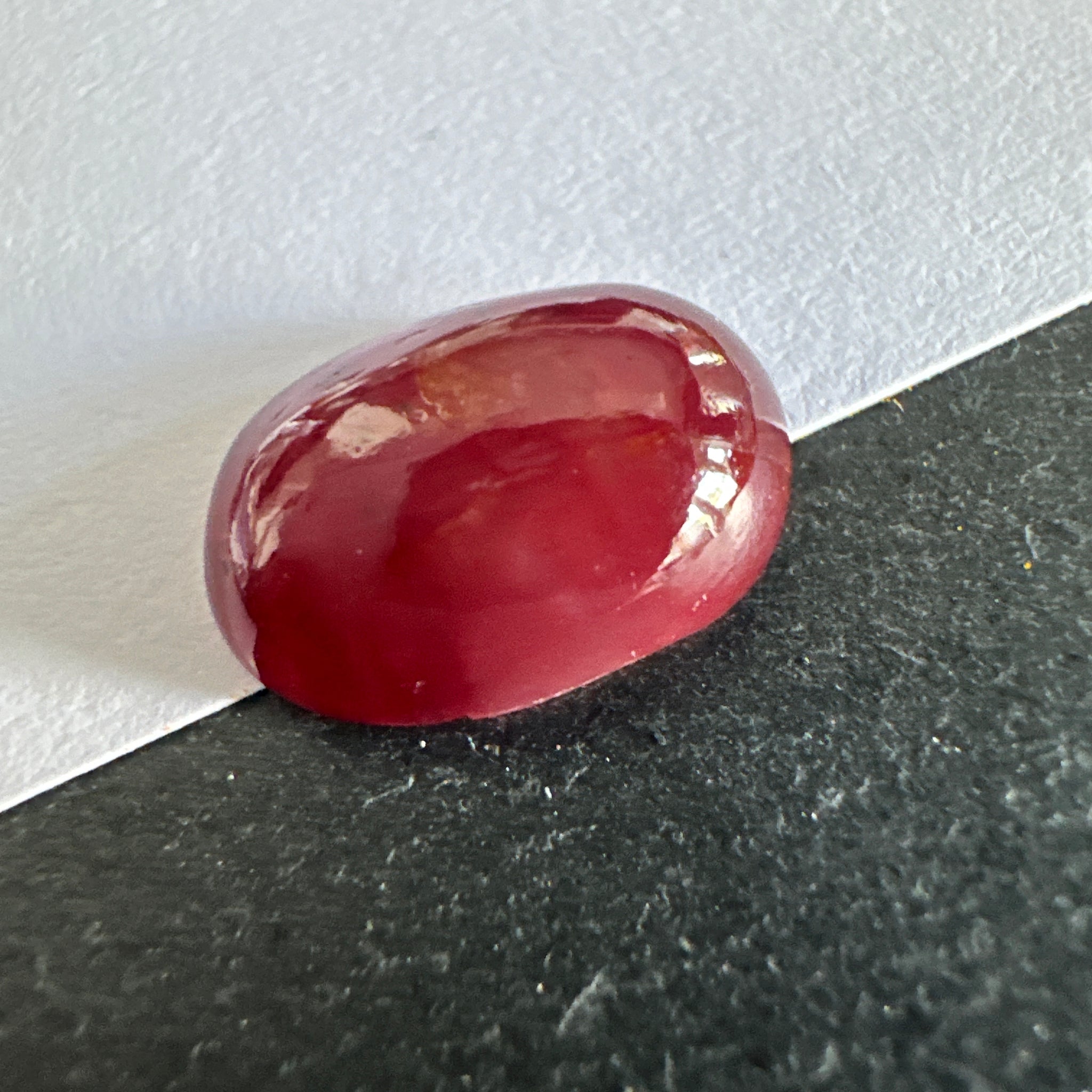 Winza Sapphire Cabochon Cut, 5.85ct, Tanzania, Unheated Untreated, yes this is an extraordinary colour with golden tint banding