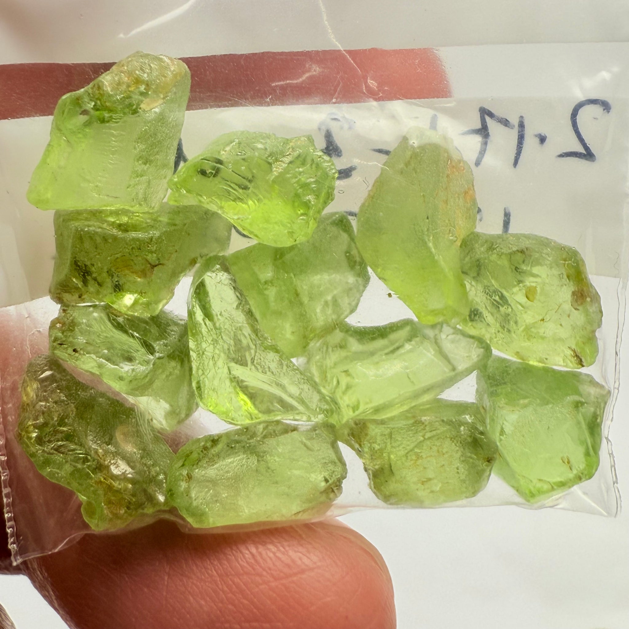 GoGo Peridot Lot, 33.37ct, Mined by the Wa GoGo tribe in Tanzania, Untreated Unheated, Bright Apple Green, 2.17ct-3.02ct, 13pcs, vvs-if