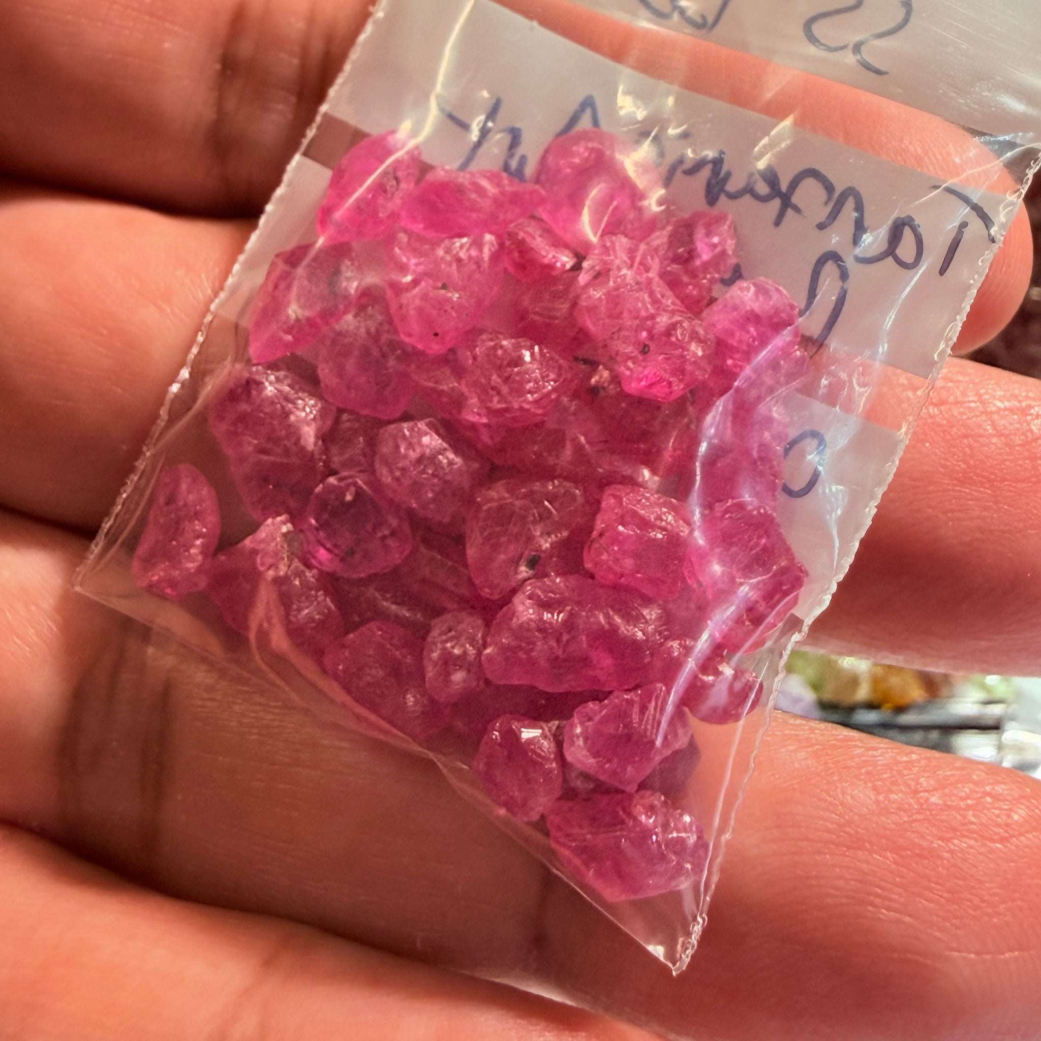 Sapphire Crystal Lot, 55.13ct, Tanzania, Untreated Unheated, 0.58ct-2.32ct, use in jewellery as is, beautiful crystals and very neon vibrant pink red!