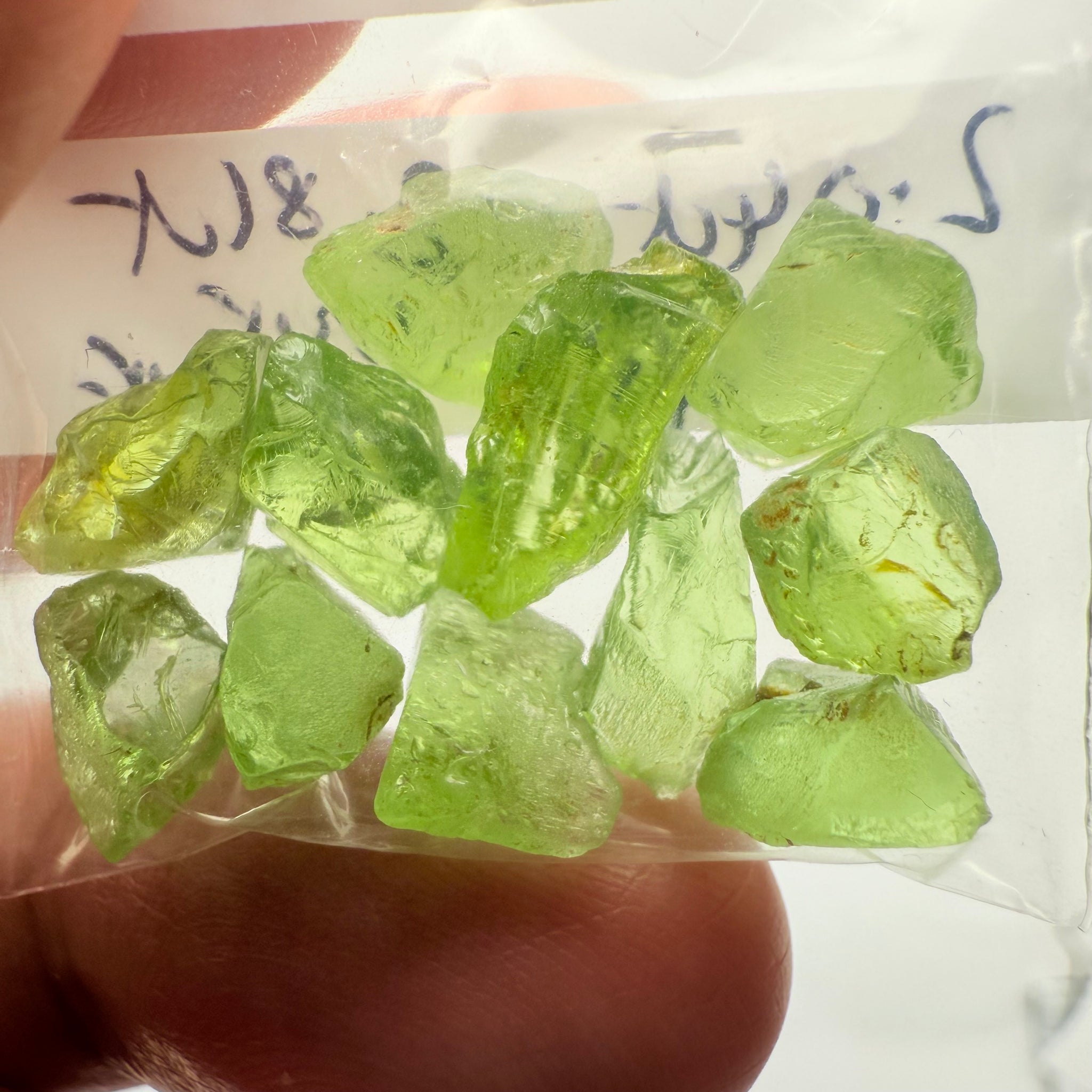 GoGo Peridot Lot, 26.36ct, Mined by the Wa GoGo tribe in Tanzania, Untreated Unheated, Bright Apple Green, 2.04ct-2.81ct, 12pcs, vvs-if