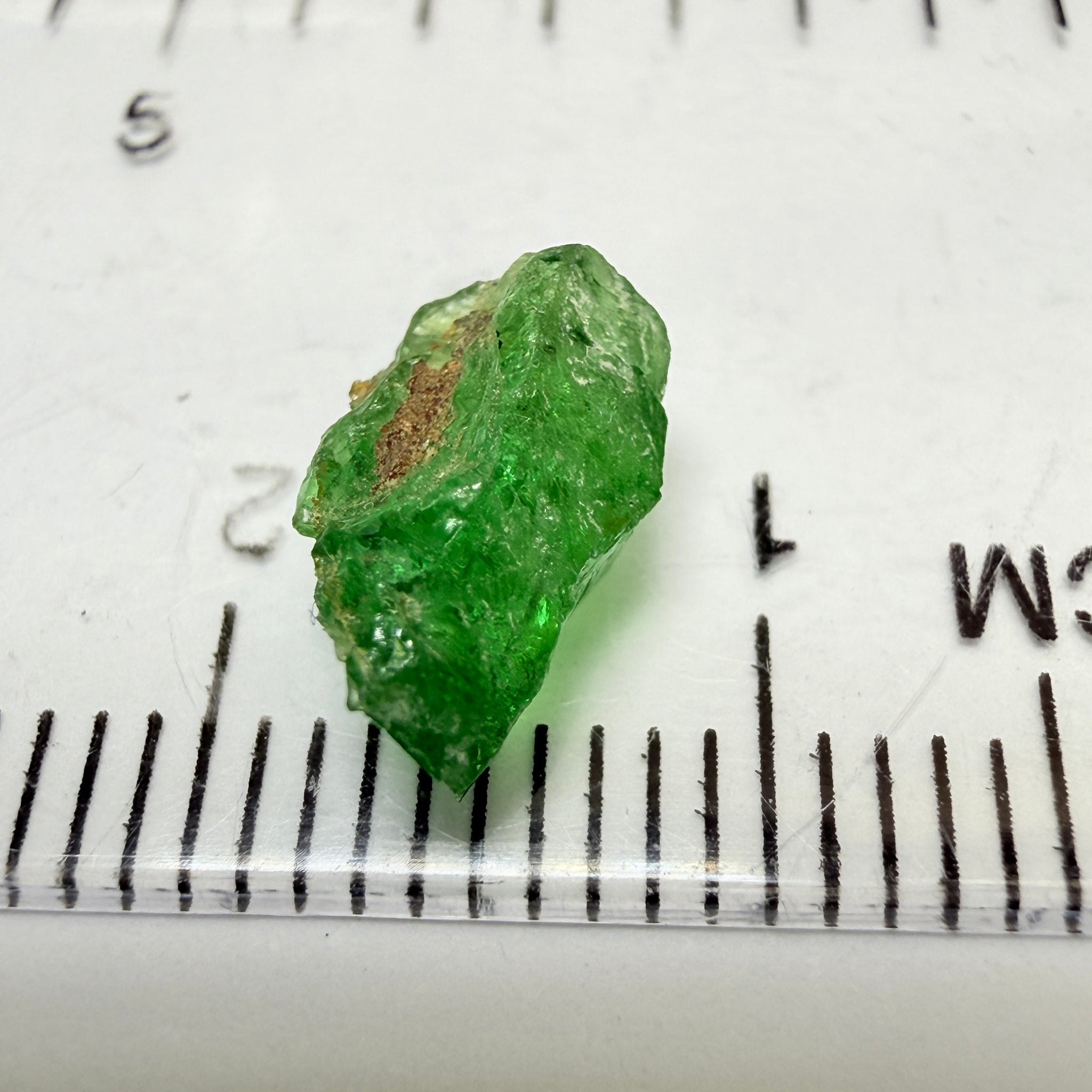 Tsavorite Garnet, Tanzania, 1.78ct, Untreated Unheated, VS-Si challenging shape, finished stone will be tiny