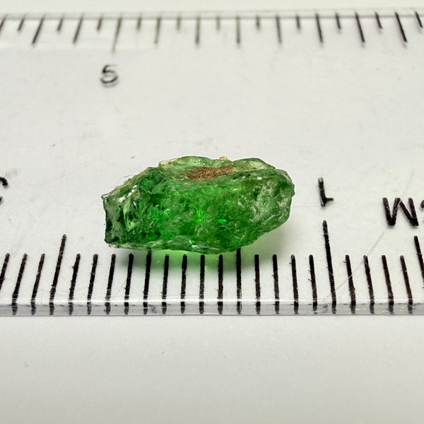 Tsavorite Garnet, Tanzania, 1.78ct, Untreated Unheated, VS-Si challenging shape, finished stone will be tiny