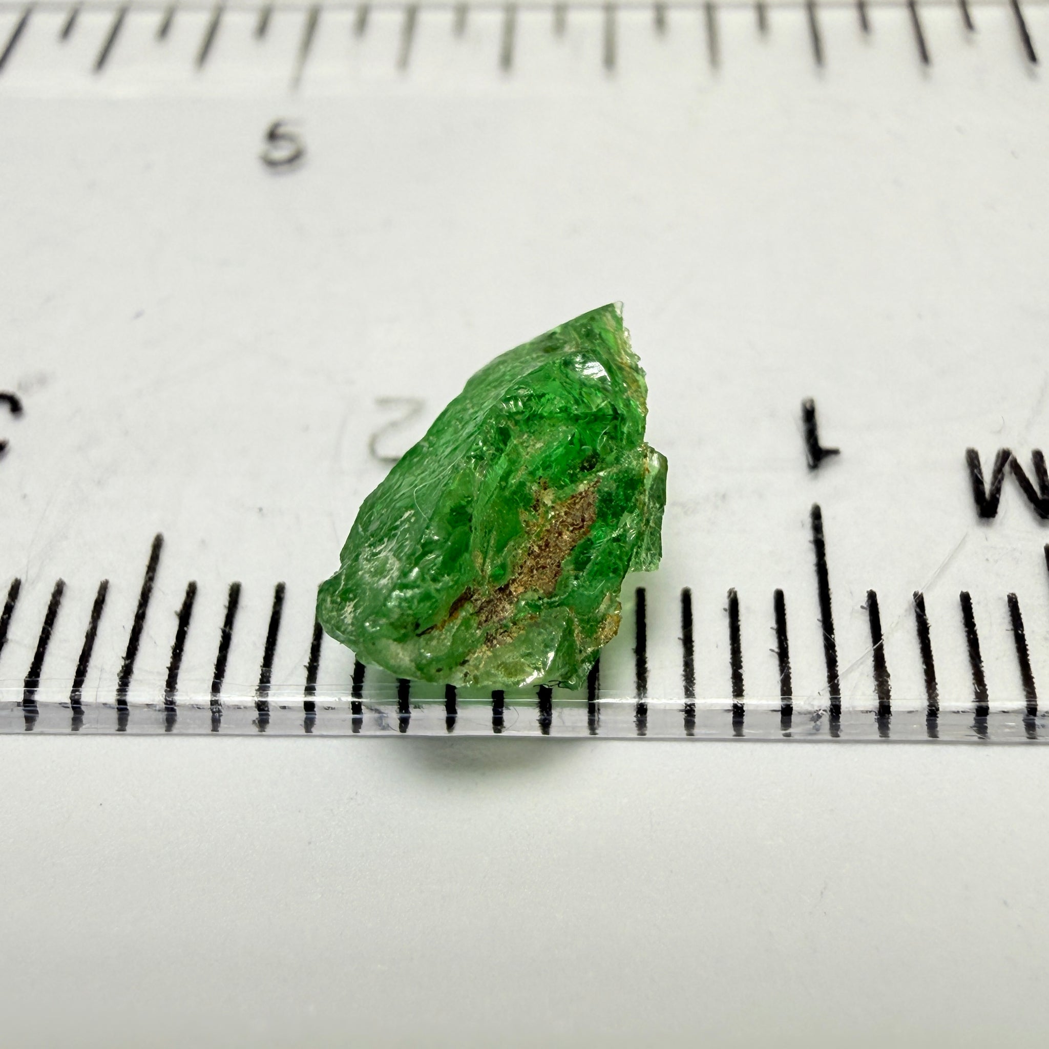 Tsavorite Garnet, Tanzania, 1.78ct, Untreated Unheated, VS-Si challenging shape, finished stone will be tiny