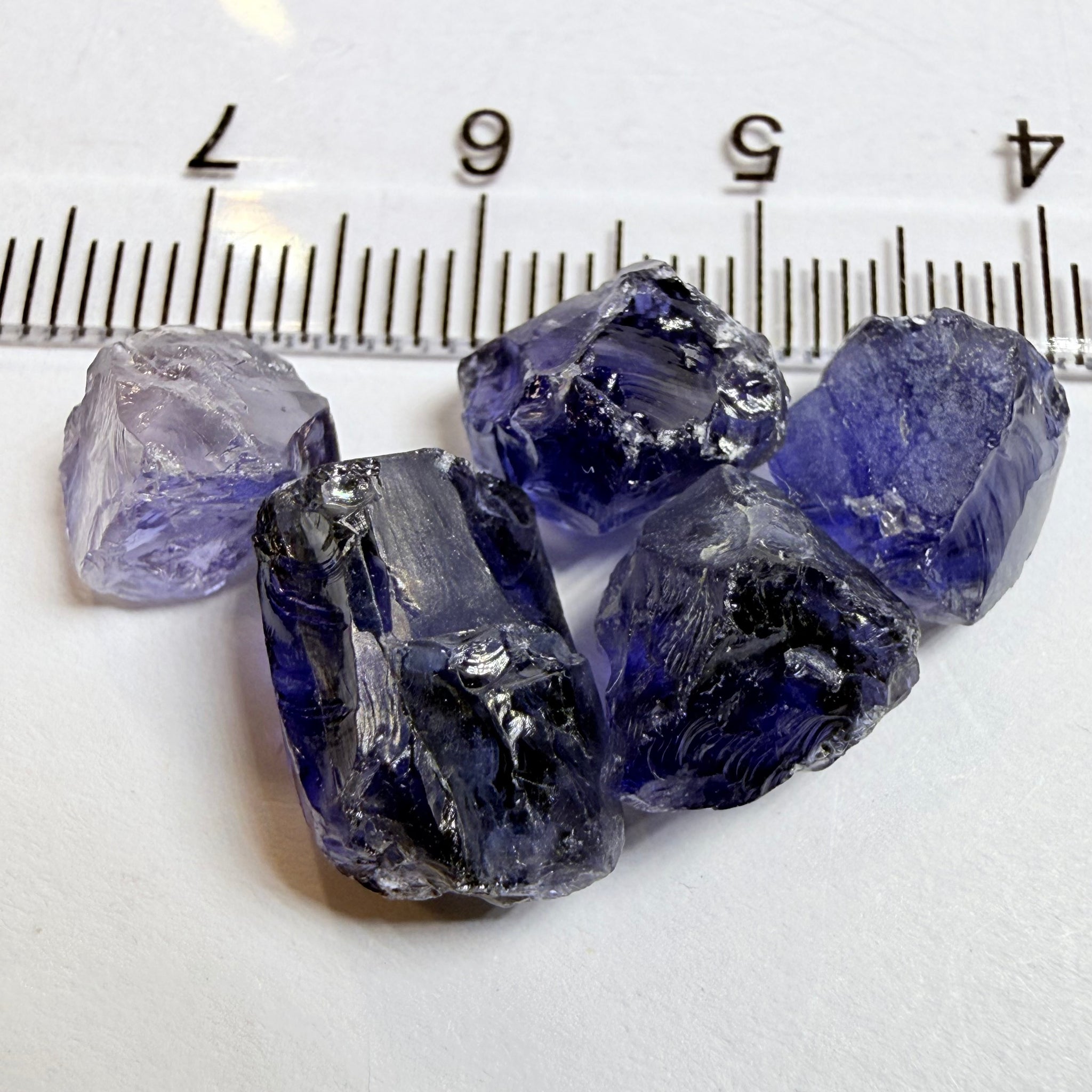Iolite Lot, 23.10ct, Babati, Tanzania, Untreated Unheated, 3.31ct-7.66ct, vvs-if