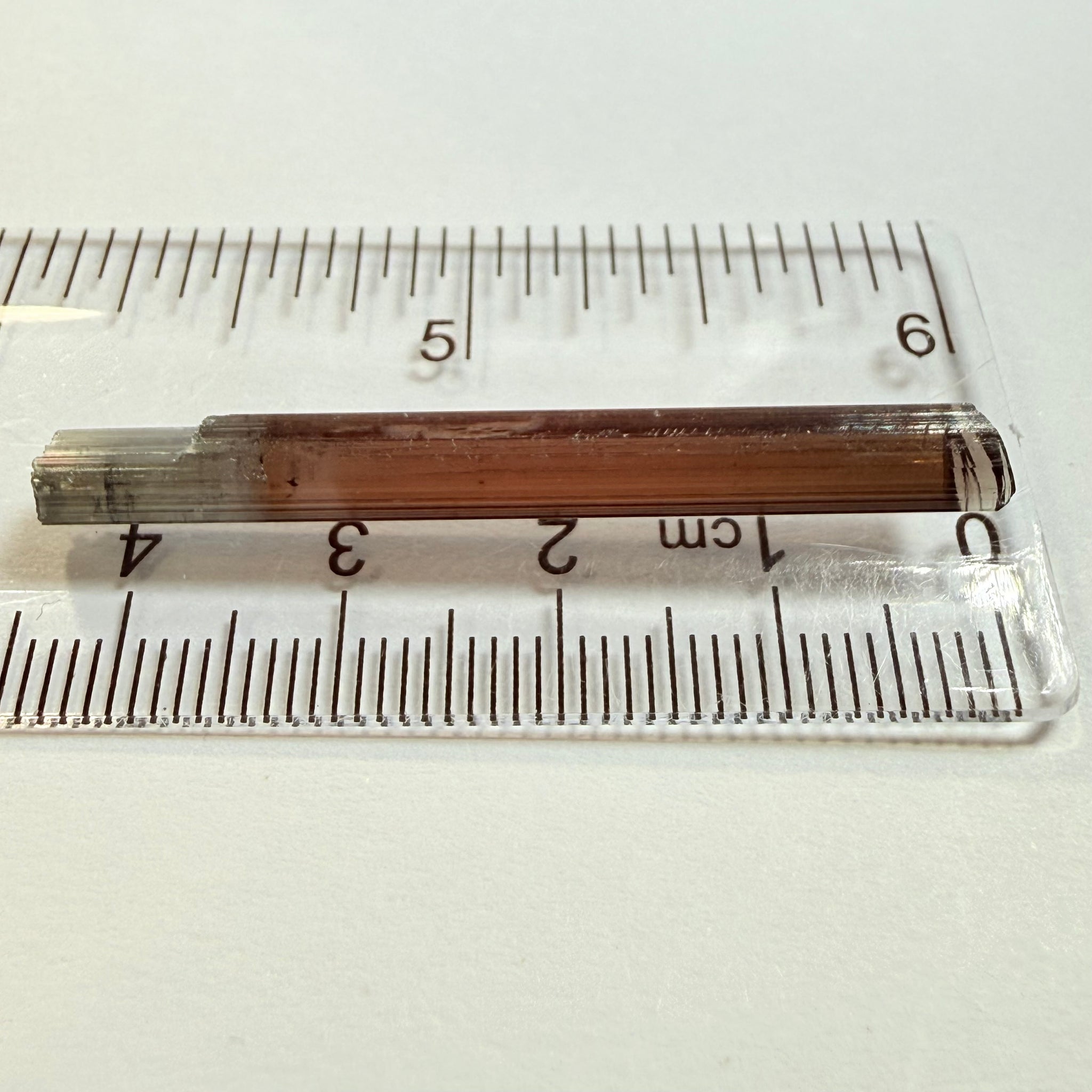 Tourmaline Crystal, 11.34ct, Mwajanga, Tanzania. Untreated Unheated, vvs-if except the blue part of the tip