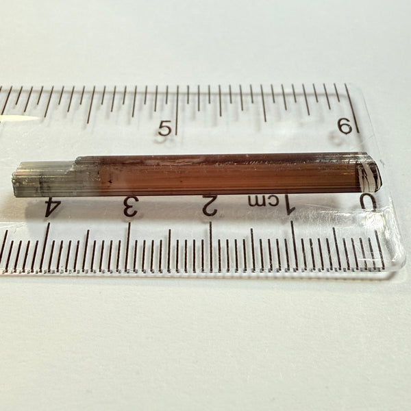 Tourmaline Crystal, 11.34ct, Mwajanga, Tanzania. Untreated Unheated, vvs-if except the blue part of the tip