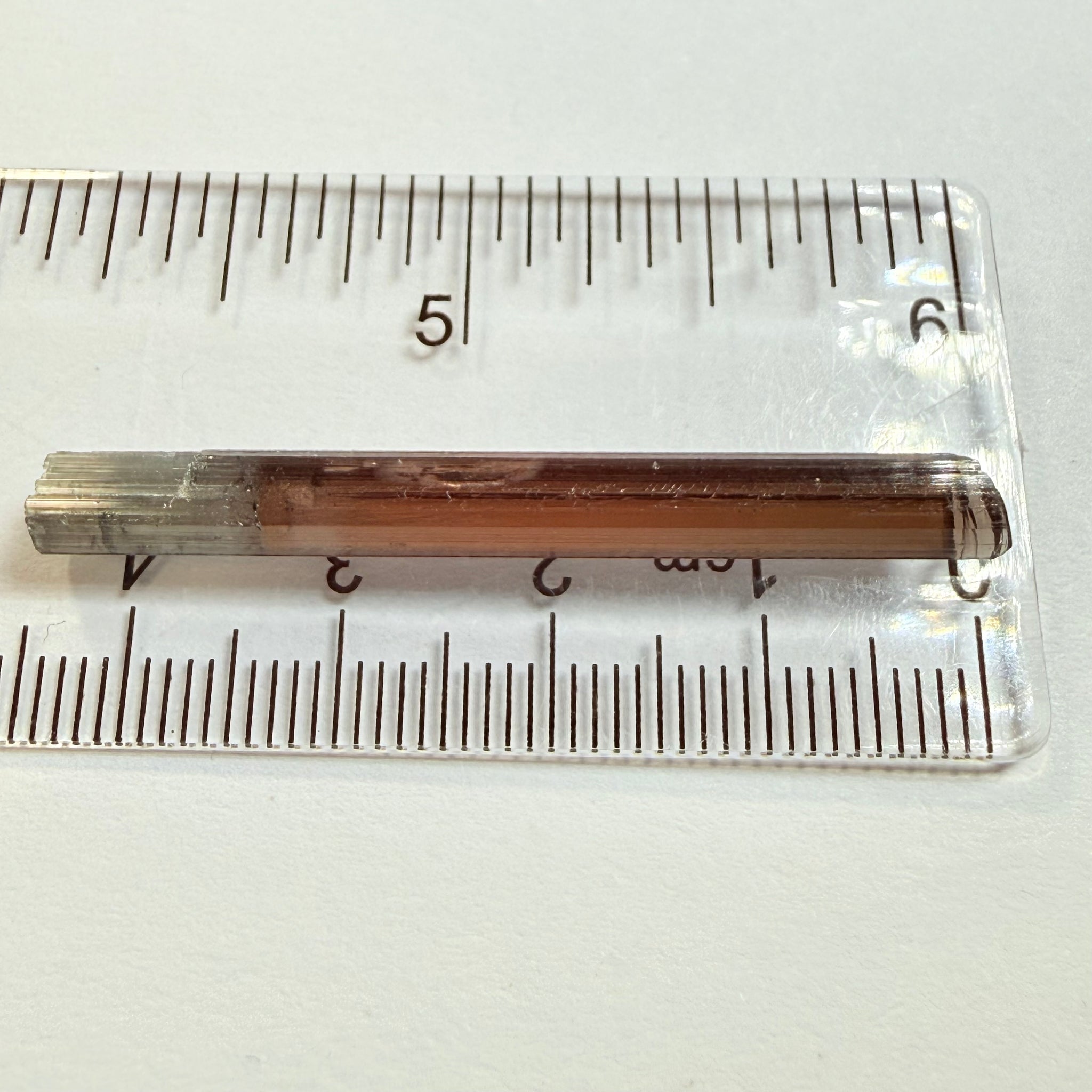 Tourmaline Crystal, 11.34ct, Mwajanga, Tanzania. Untreated Unheated, vvs-if except the blue part of the tip