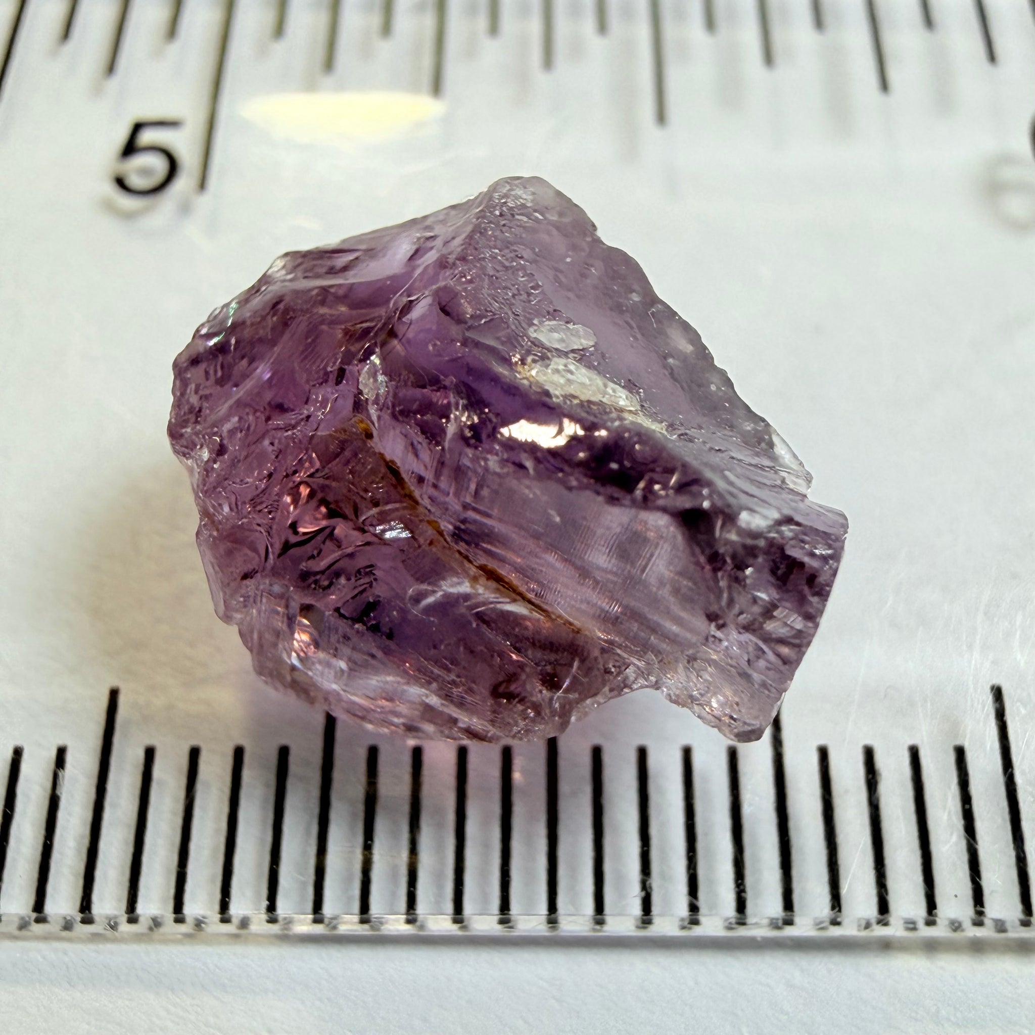 Purple Scapolite, 7.27ct, Tanzania, Untreated Unheated, inclusions on one side that have to be removed before faceting, till take away 1/4th of the stone, rest vvs-if