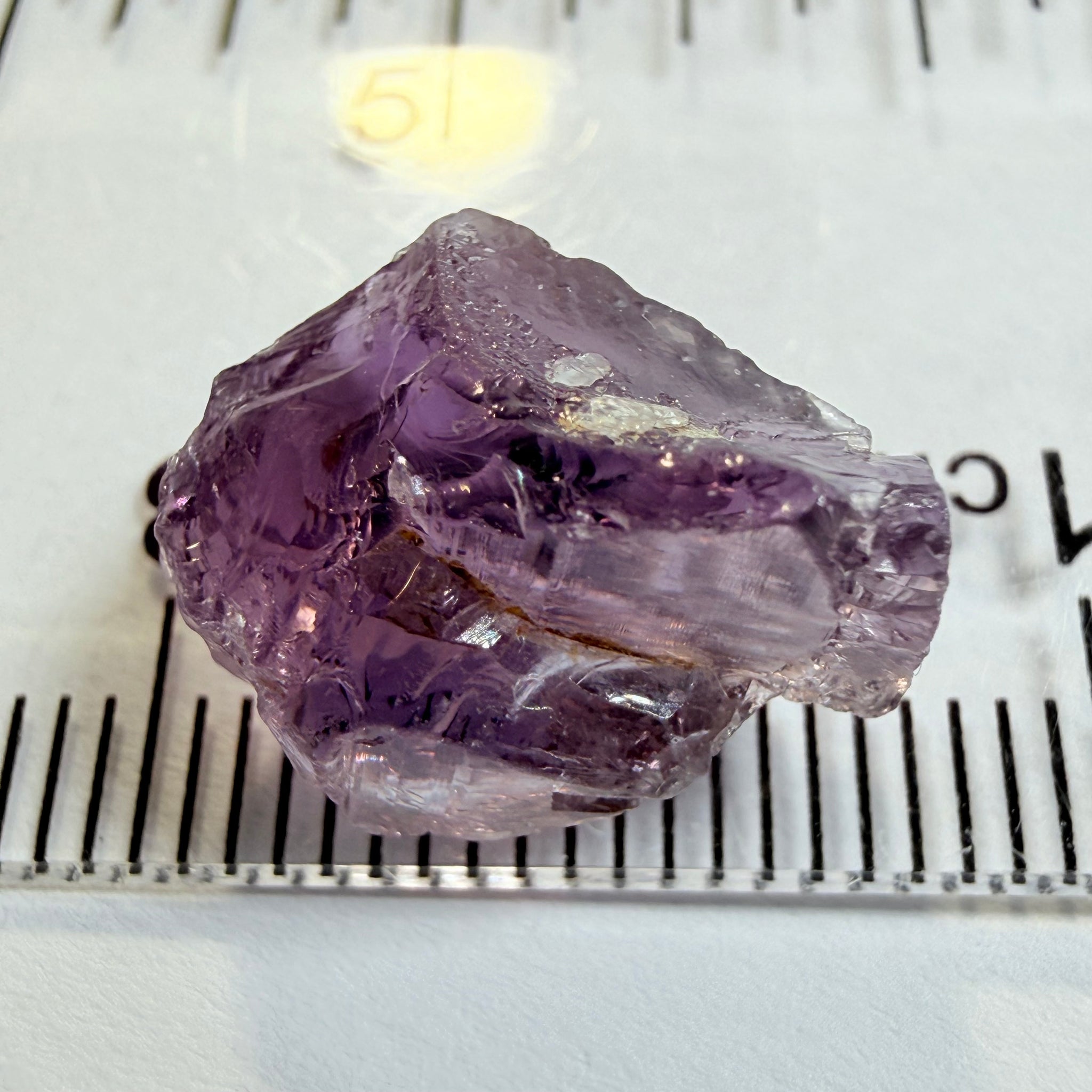 Purple Scapolite, 7.27ct, Tanzania, Untreated Unheated, inclusions on one side that have to be removed before faceting, till take away 1/4th of the stone, rest vvs-if