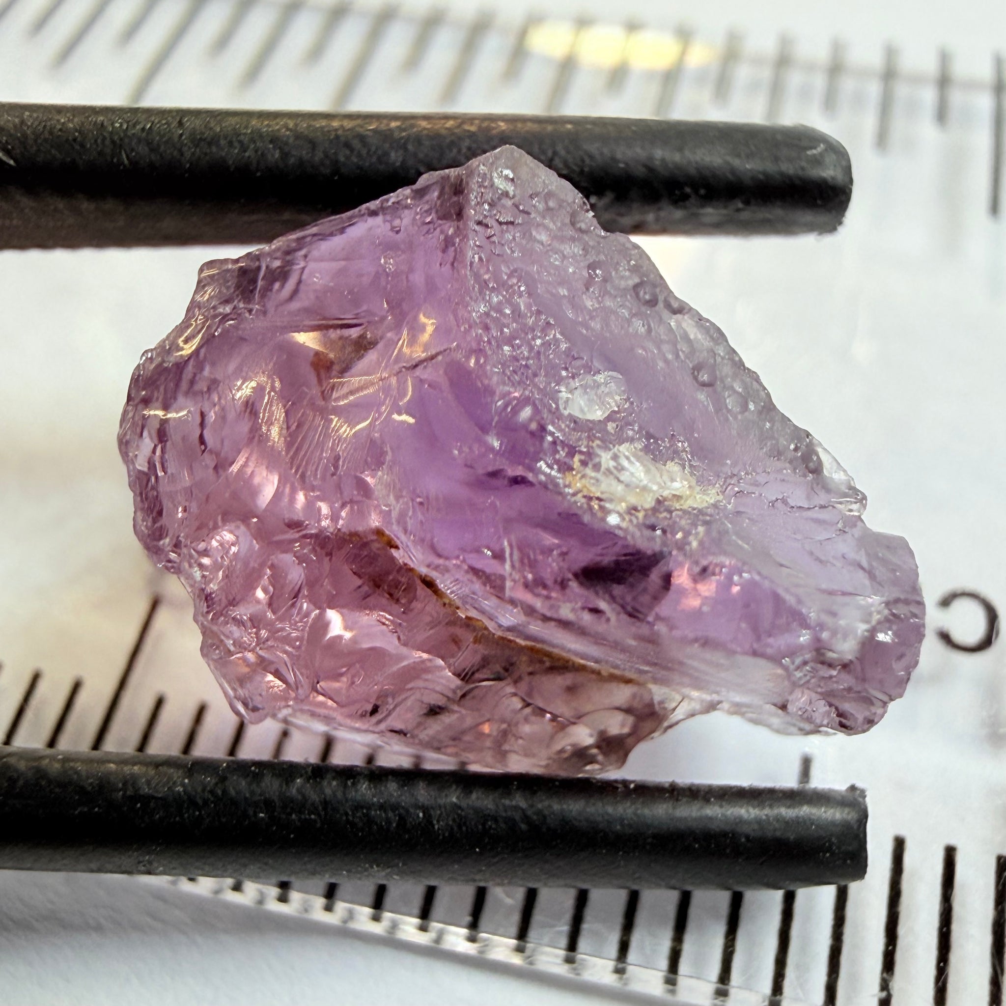 Purple Scapolite, 7.27ct, Tanzania, Untreated Unheated, inclusions on one side that have to be removed before faceting, till take away 1/4th of the stone, rest vvs-if