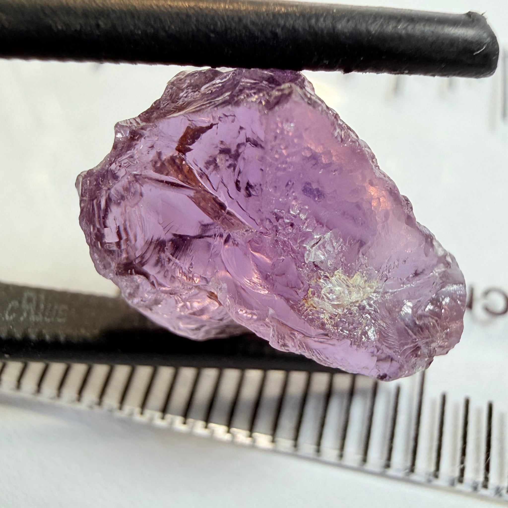 Purple Scapolite, 7.27ct, Tanzania, Untreated Unheated, inclusions on one side that have to be removed before faceting, till take away 1/4th of the stone, rest vvs-if