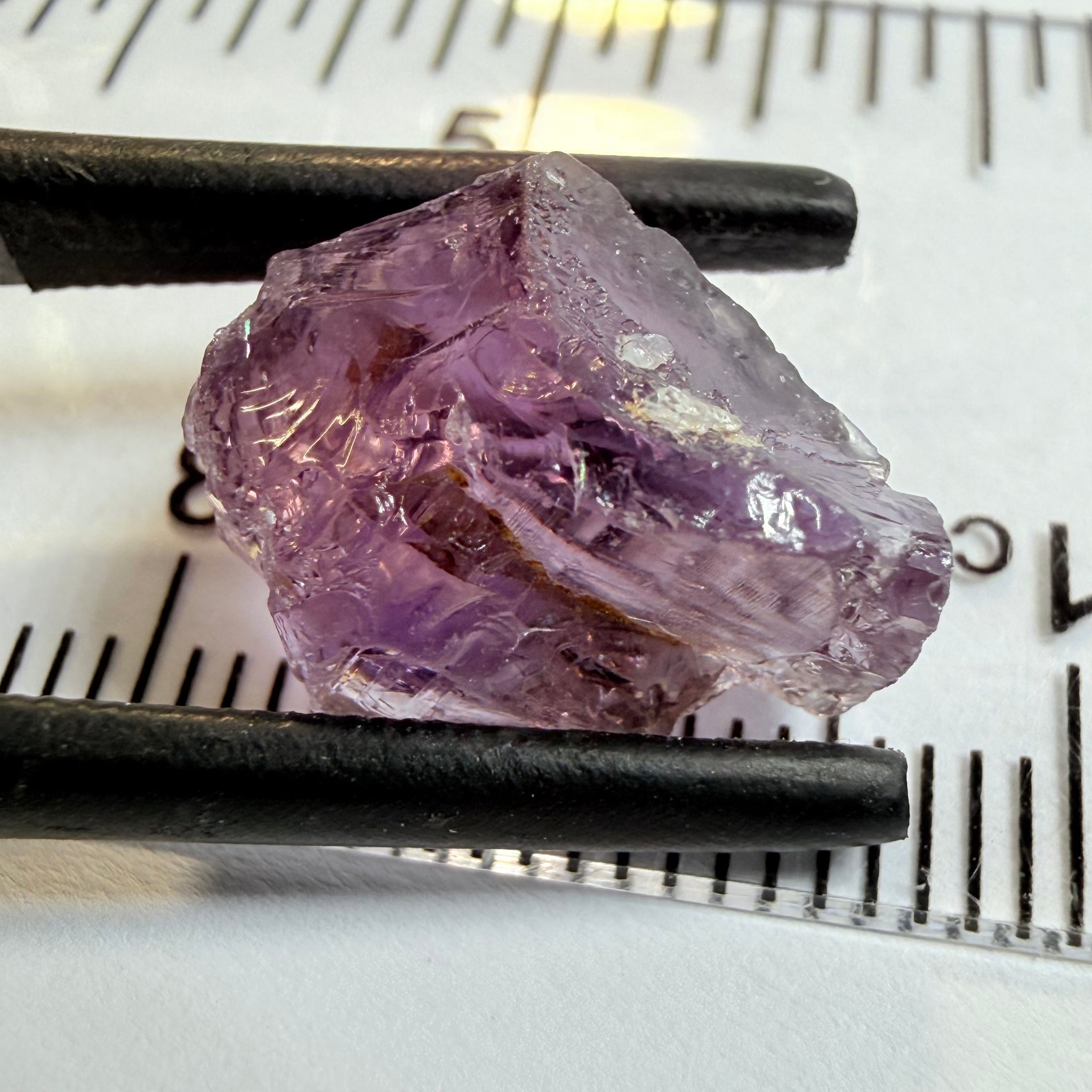 Purple Scapolite, 7.27ct, Tanzania, Untreated Unheated, inclusions on one side that have to be removed before faceting, till take away 1/4th of the stone, rest vvs-if