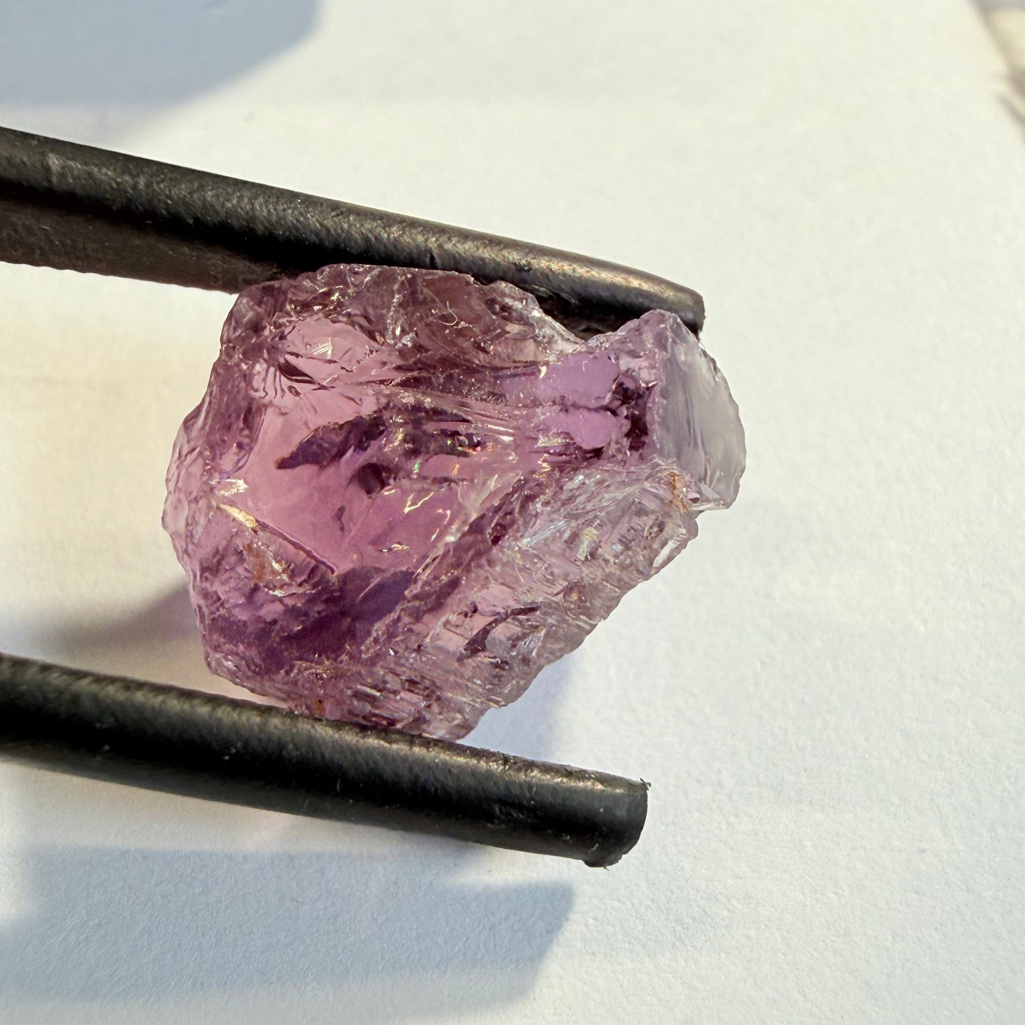 Purple Scapolite, 7.27ct, Tanzania, Untreated Unheated, inclusions on one side that have to be removed before faceting, till take away 1/4th of the stone, rest vvs-if