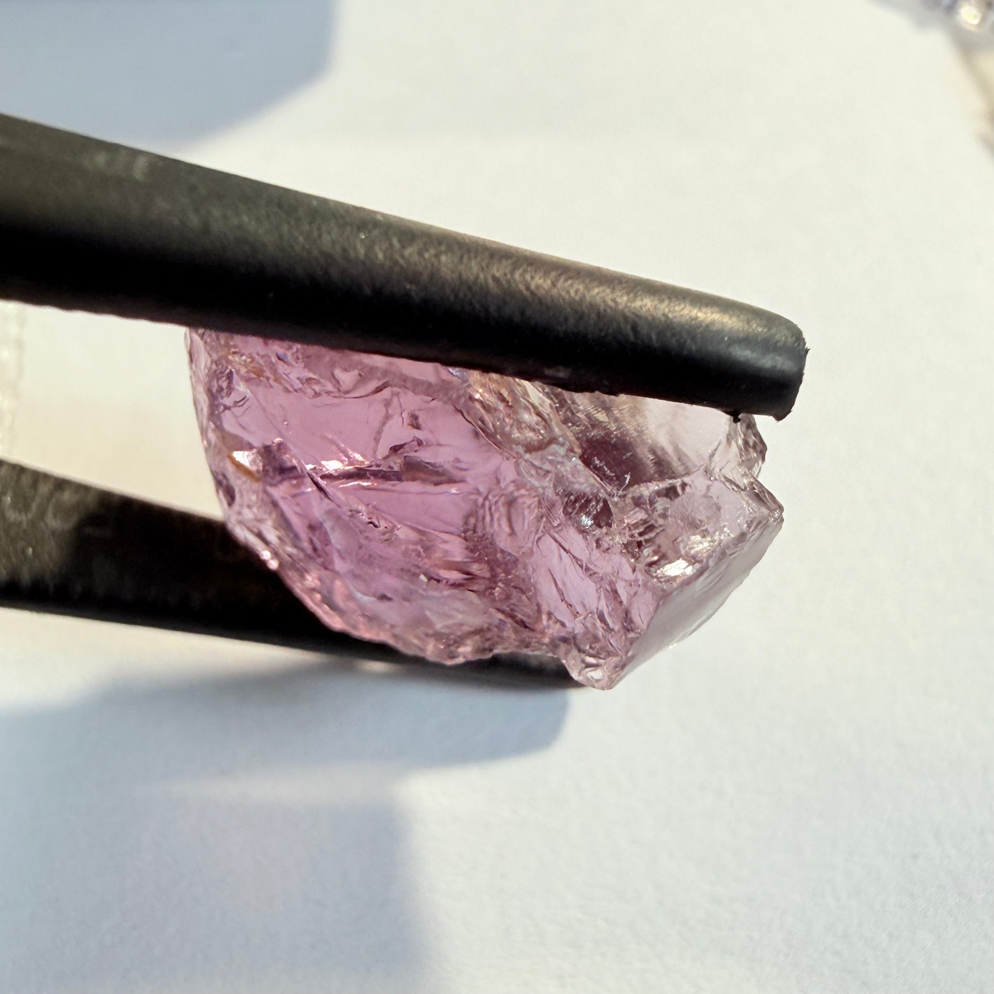 Purple Scapolite, 7.27ct, Tanzania, Untreated Unheated, inclusions on one side that have to be removed before faceting, till take away 1/4th of the stone, rest vvs-if