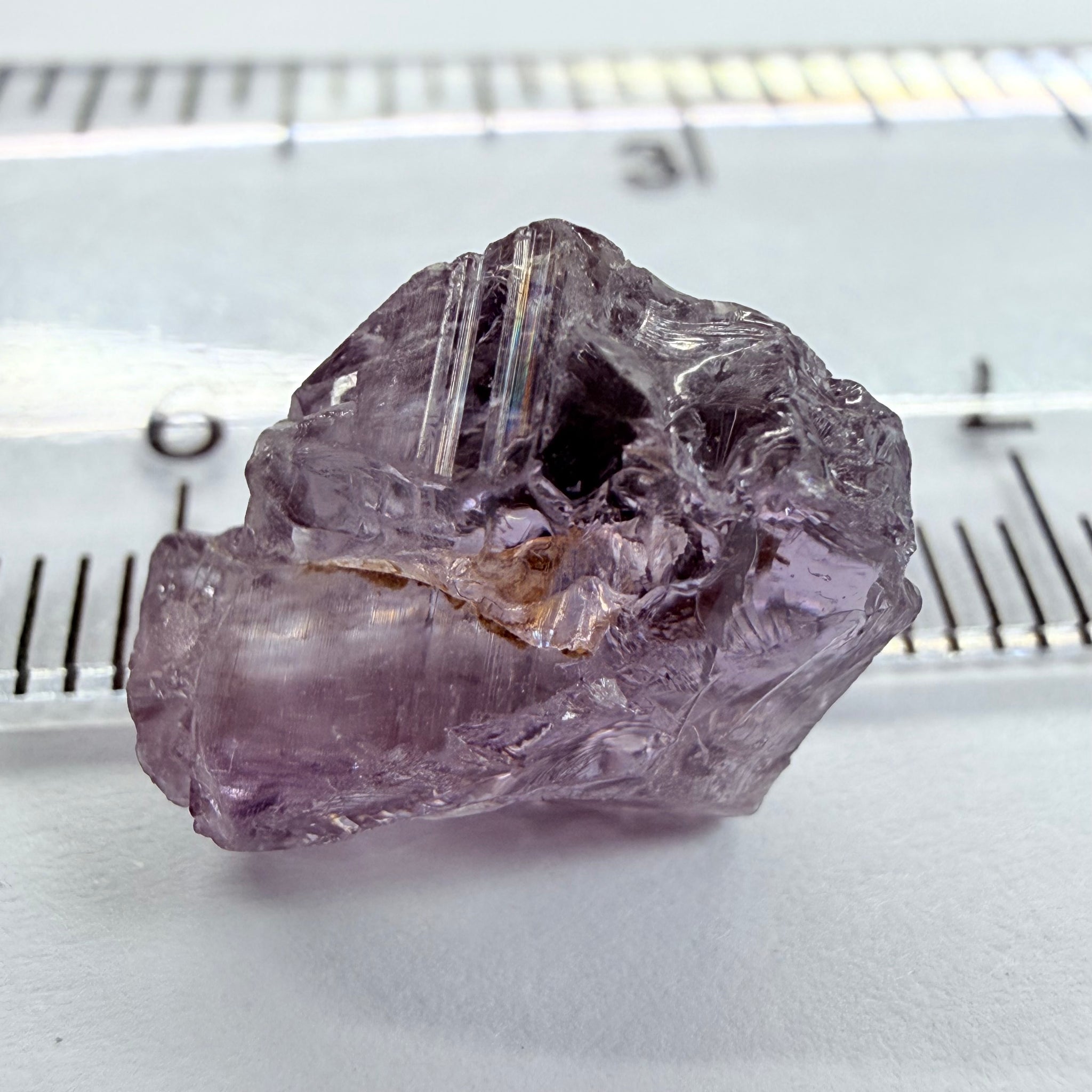 Purple Scapolite, 7.27ct, Tanzania, Untreated Unheated, inclusions on one side that have to be removed before faceting, till take away 1/4th of the stone, rest vvs-if