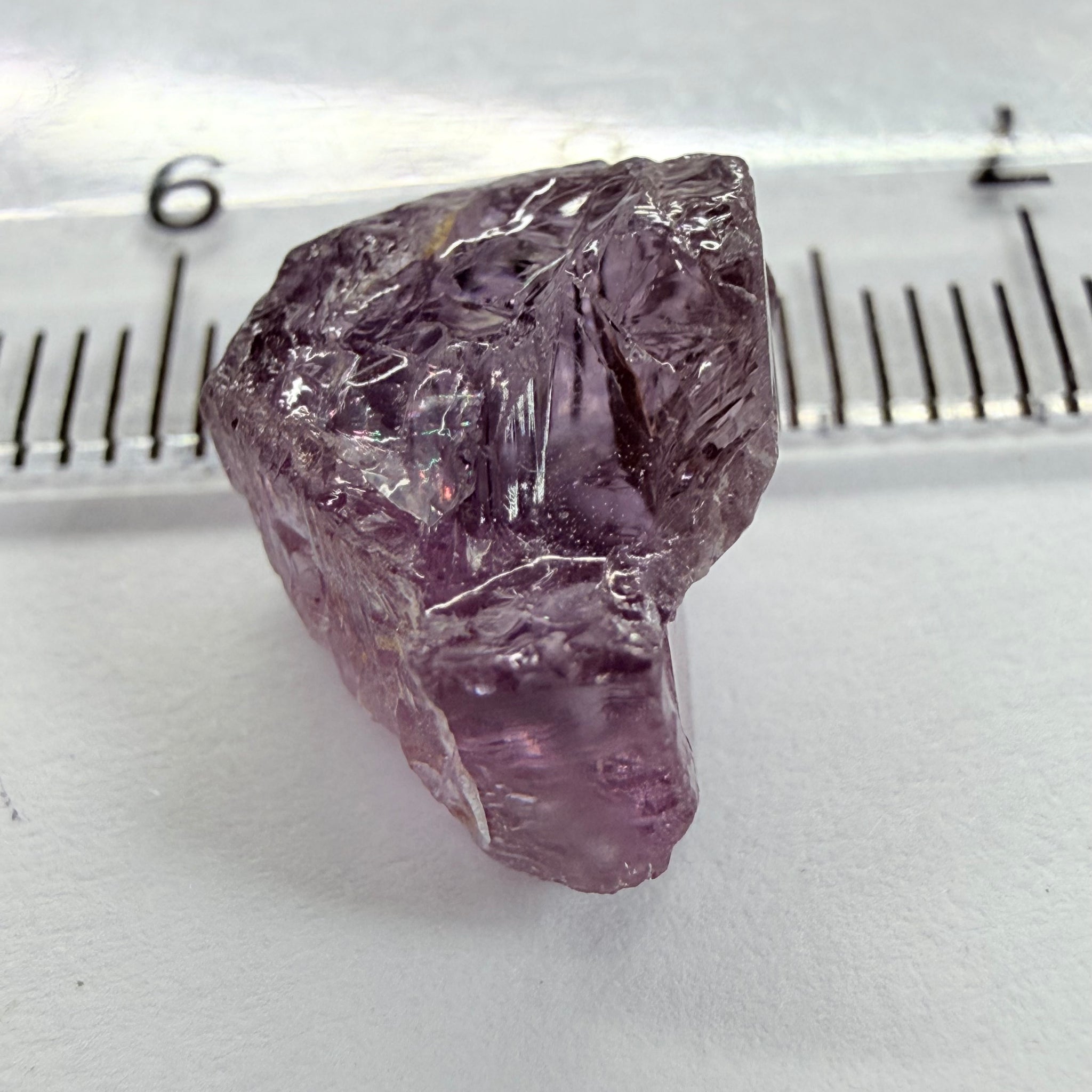 Purple Scapolite, 7.27ct, Tanzania, Untreated Unheated, inclusions on one side that have to be removed before faceting, till take away 1/4th of the stone, rest vvs-if