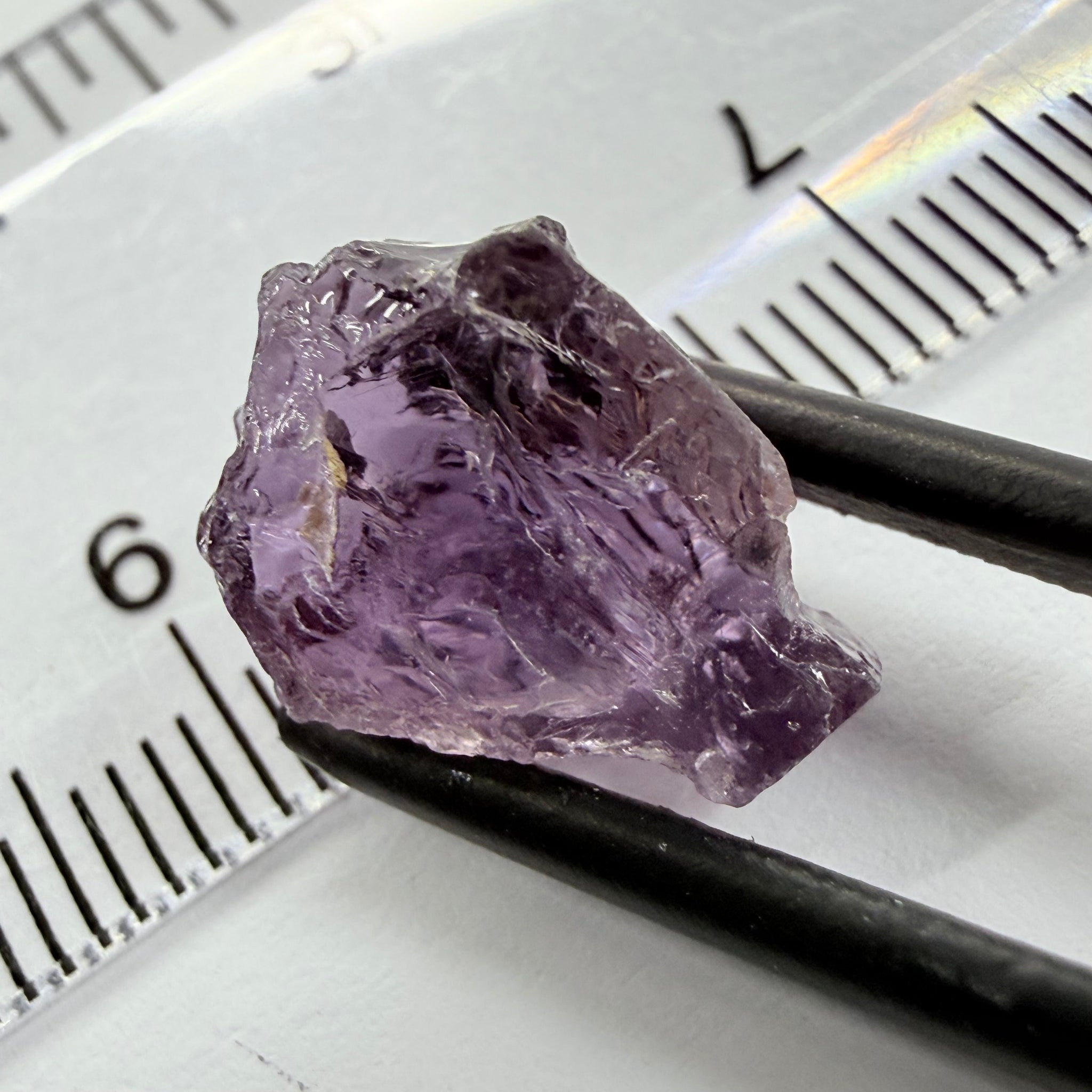Purple Scapolite, 7.27ct, Tanzania, Untreated Unheated, inclusions on one side that have to be removed before faceting, till take away 1/4th of the stone, rest vvs-if
