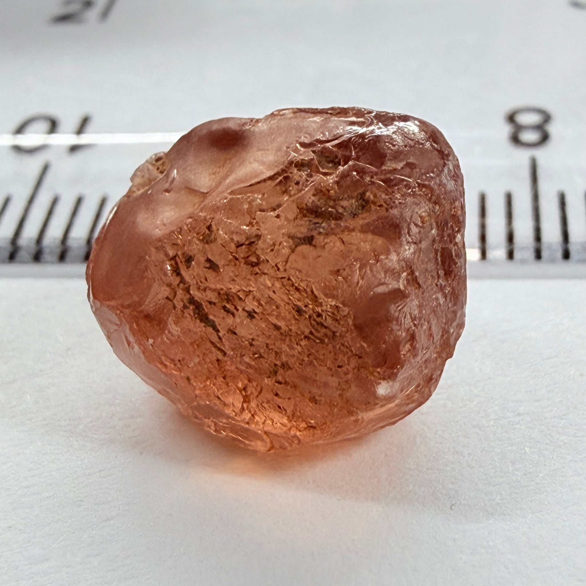 Malaya Garnet, 11.40ct, Umba Valley, Tanzania, Untreated Unheated, slight inclusions on the outer skin, will come off on disk while preforming and will take a couple of mm off the bottom, rest is slightly cloudyl