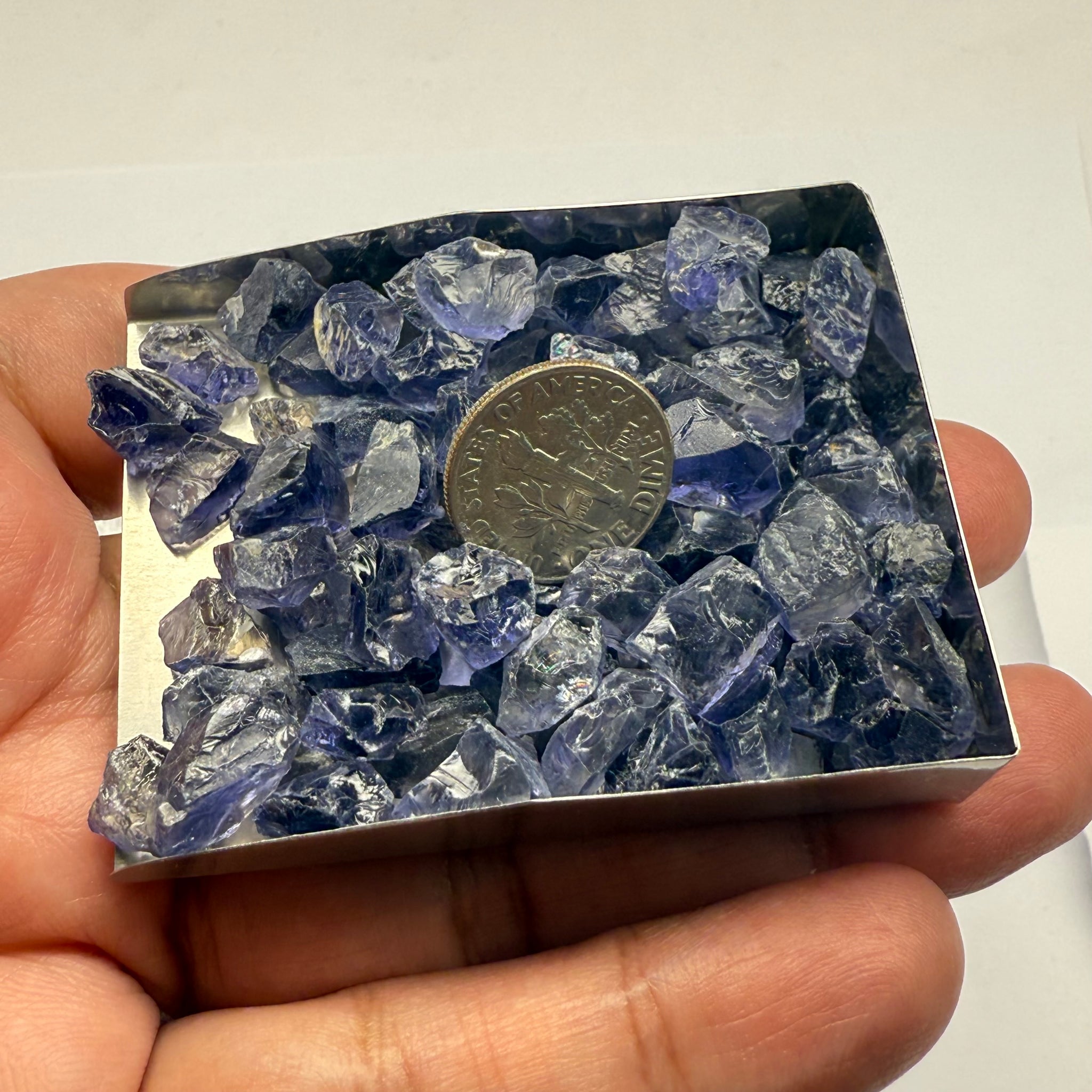 Iolite from Babati, Tanzania, Untreated Unheated, FACETING ROUGH, EYE CLEAN SINGLES- price is per stone on a bind pour basis, av size is 2.6ct