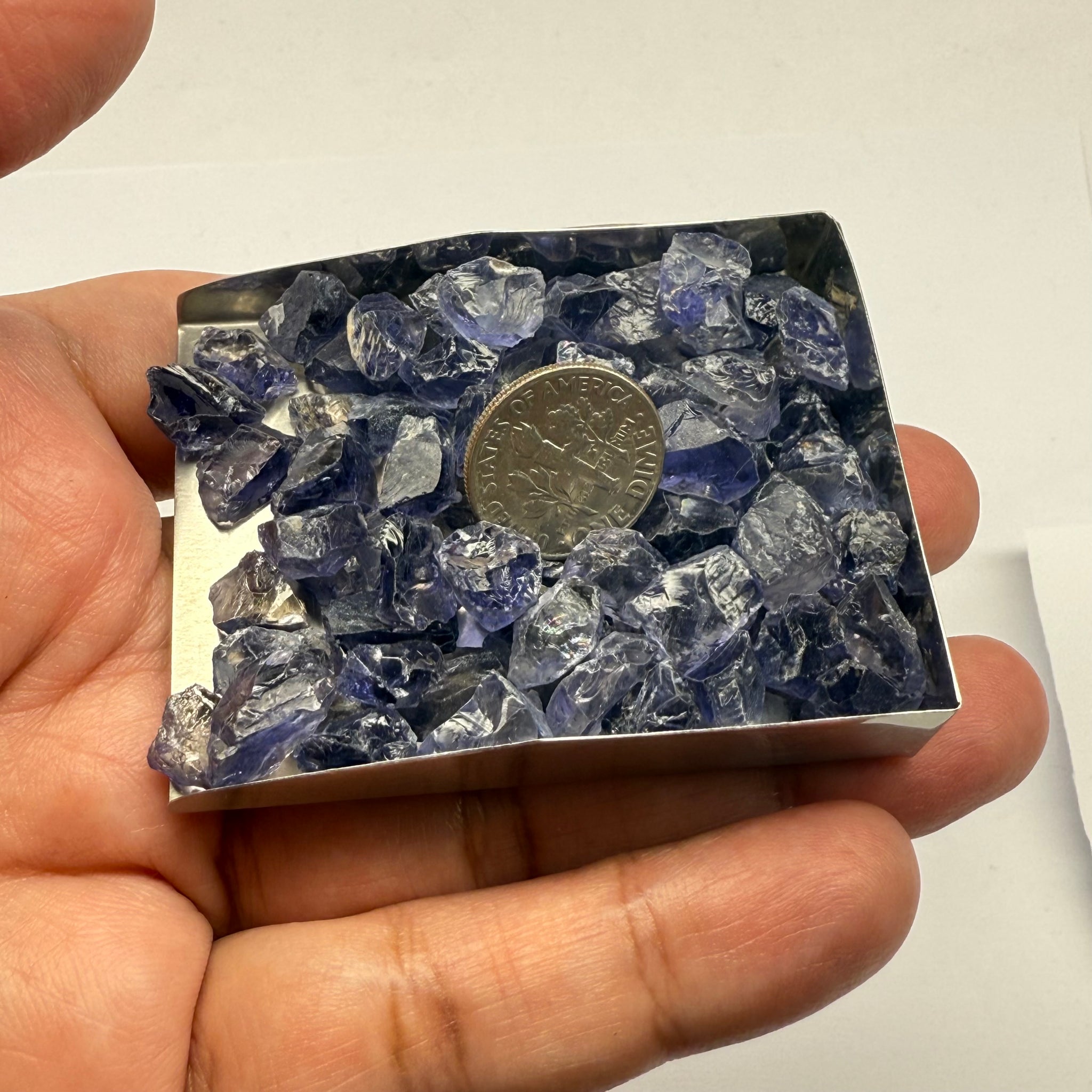 Iolite from Babati, Tanzania, Untreated Unheated, FACETING ROUGH, EYE CLEAN SINGLES- price is per stone on a bind pour basis, av size is 2.6ct