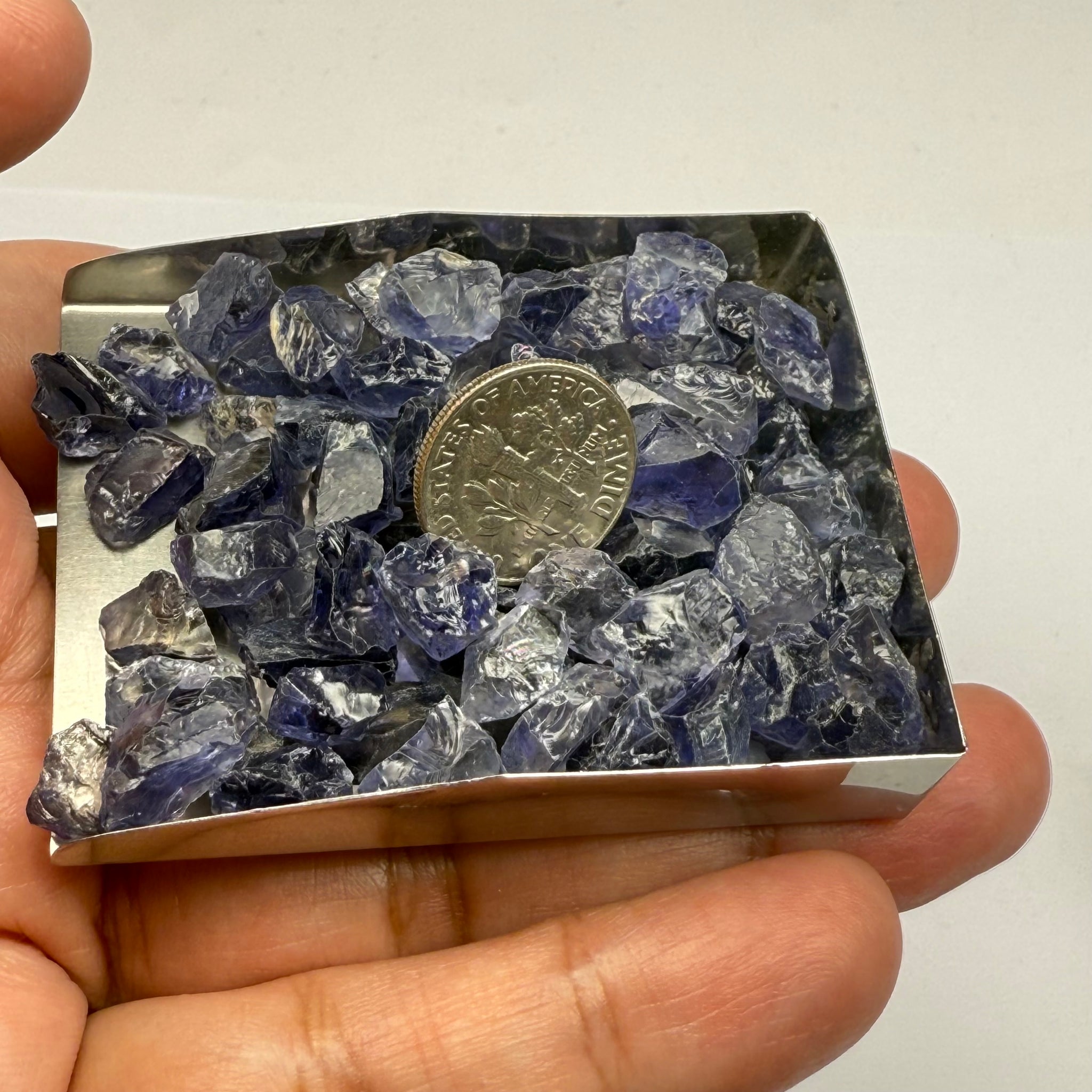 Iolite from Babati, Tanzania, Untreated Unheated, FACETING ROUGH, EYE CLEAN SINGLES- price is per stone on a bind pour basis, av size is 2.6ct