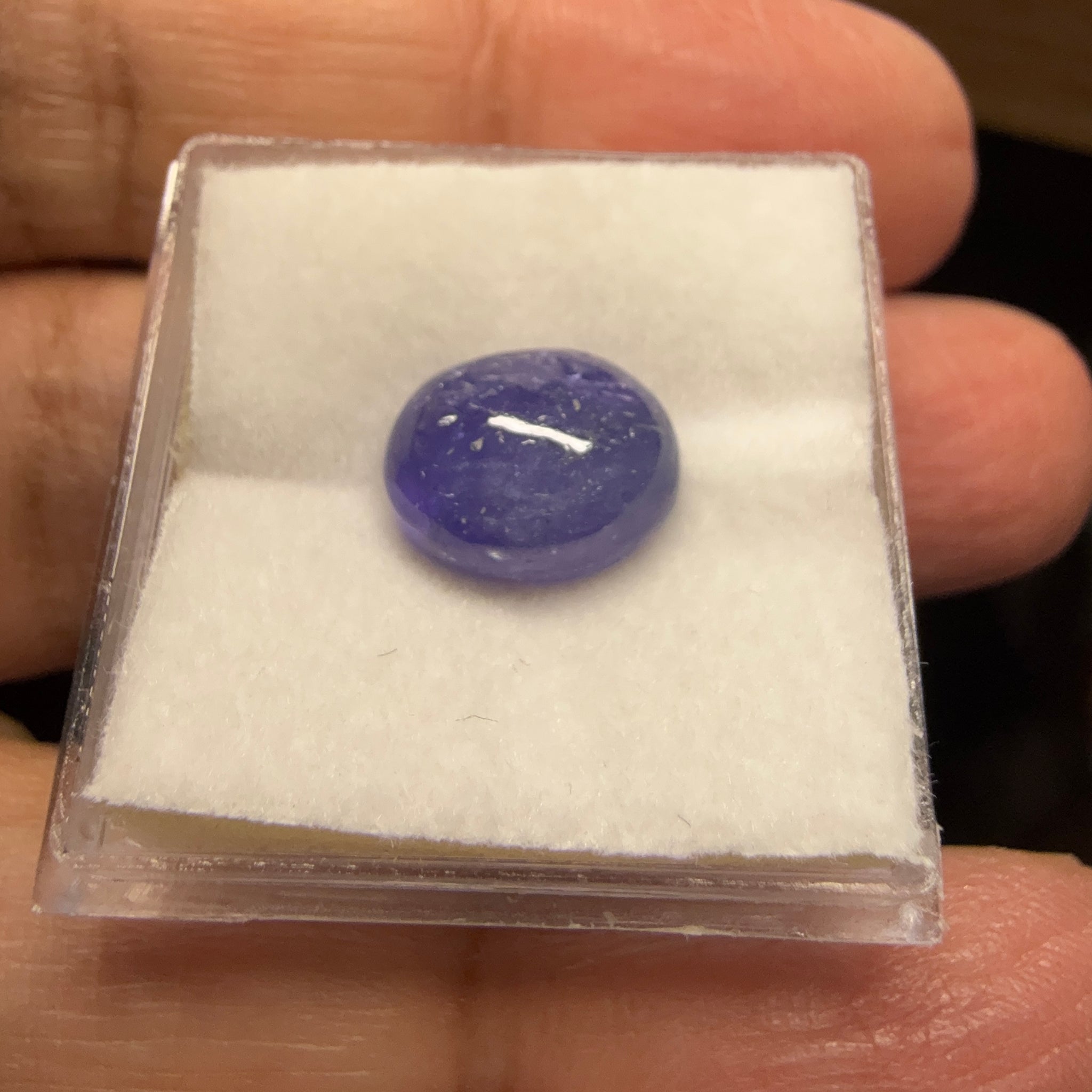 Tanzanite cabochon, 4.87ct, Tanzania, gently heated