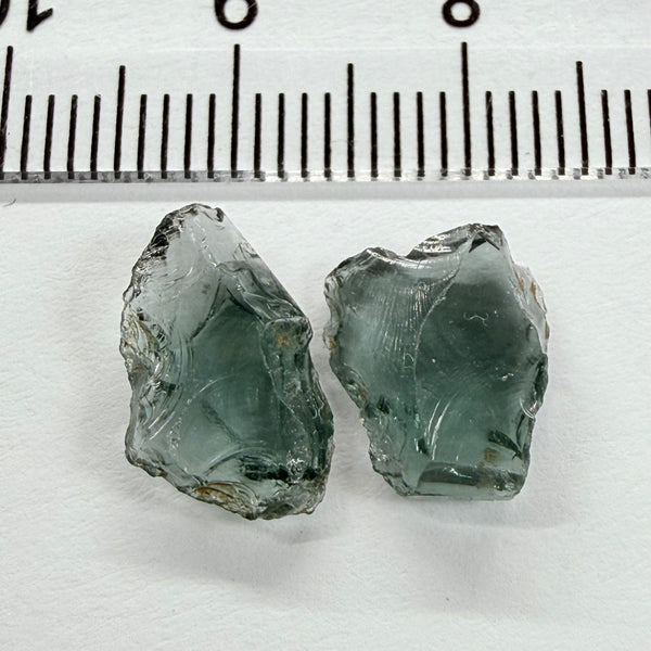 Spinel, 1.93ct and 2.33ct stones, flat shapes, Tanzania, Untreated Unheated, great for setting as is into jewellery, vvs-if