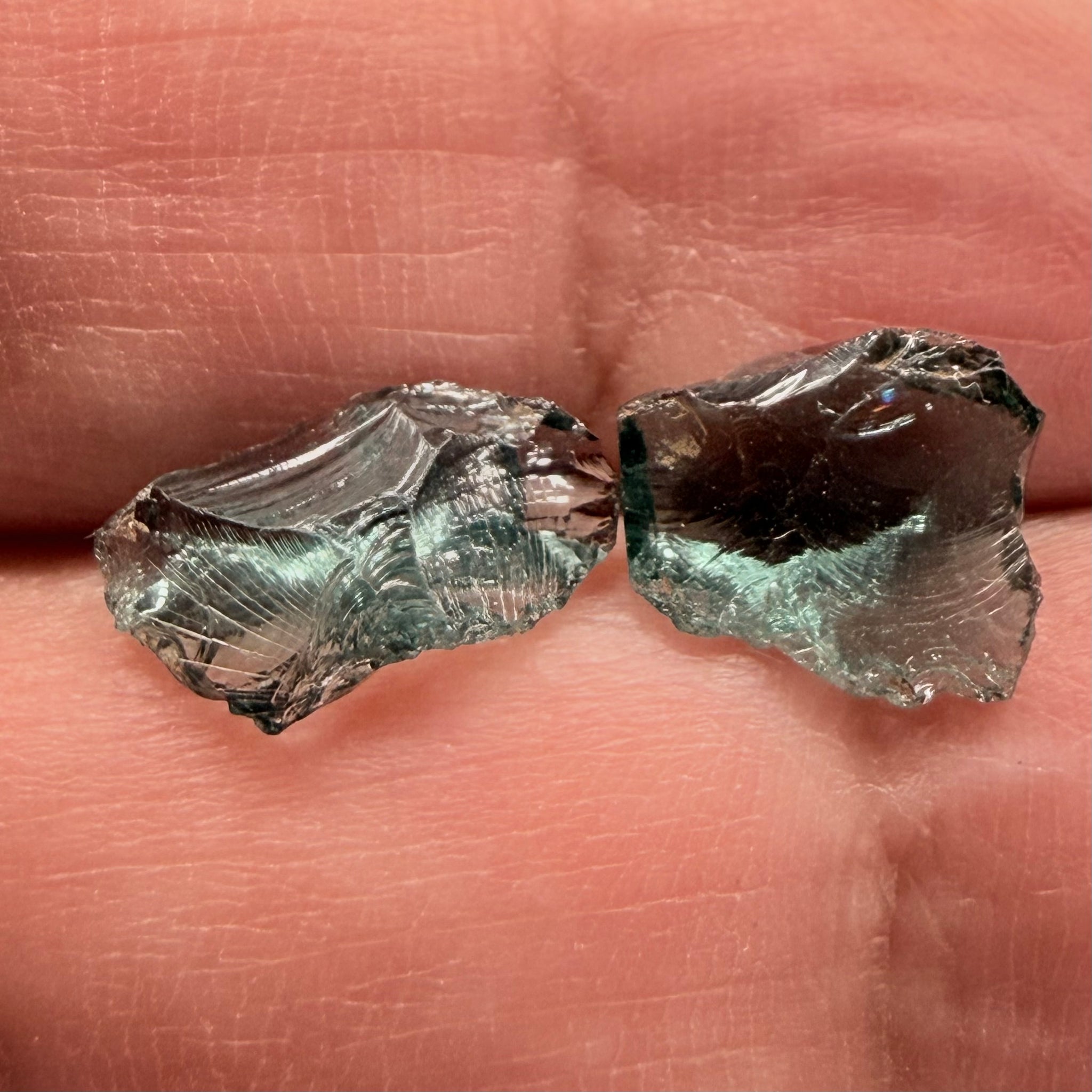 Spinel, 1.93ct and 2.33ct stones, flat shapes, Tanzania, Untreated Unheated, great for setting as is into jewellery, vvs-if