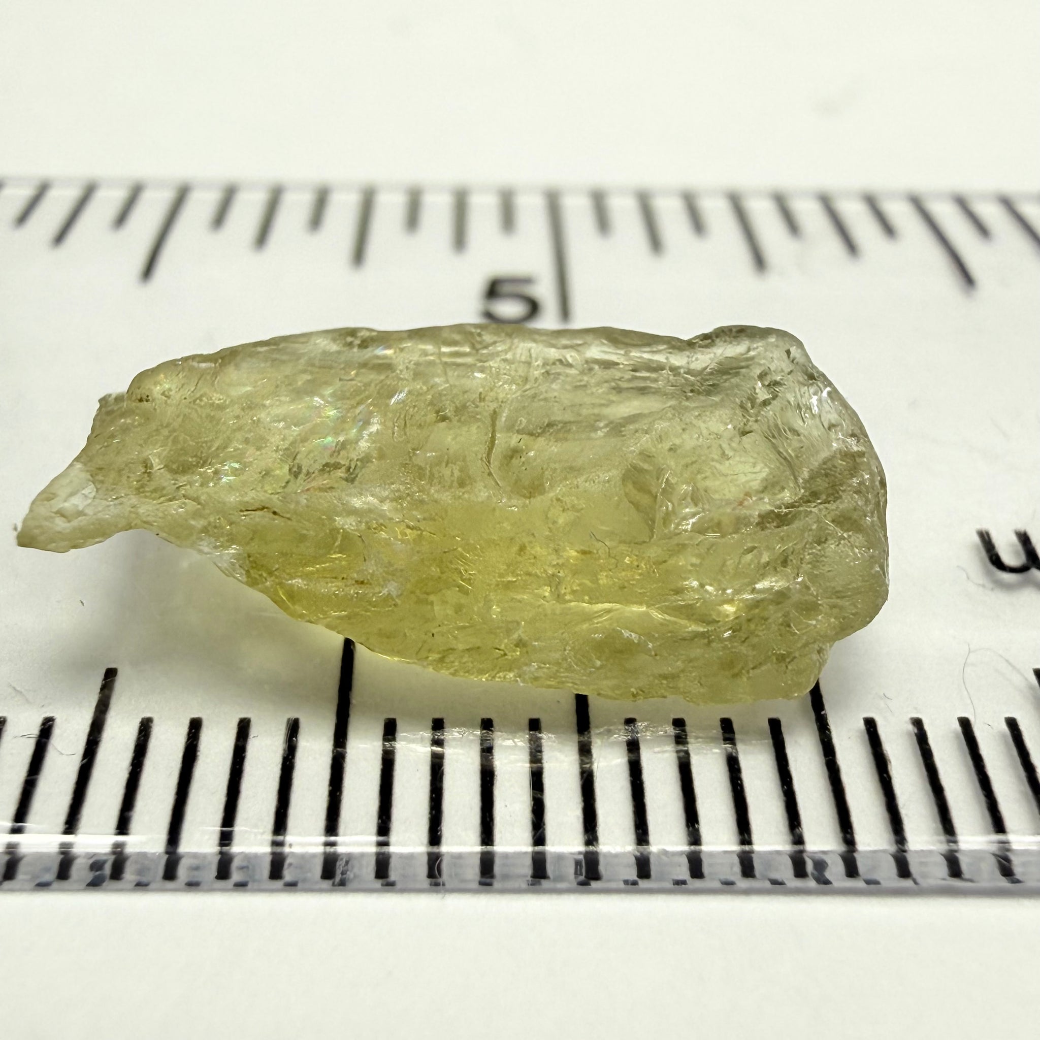 Umba Yellow Sapphire, 6.82ct, Umba, Tanzania, Untreated Unheated, flat stone, slightly to moderately included