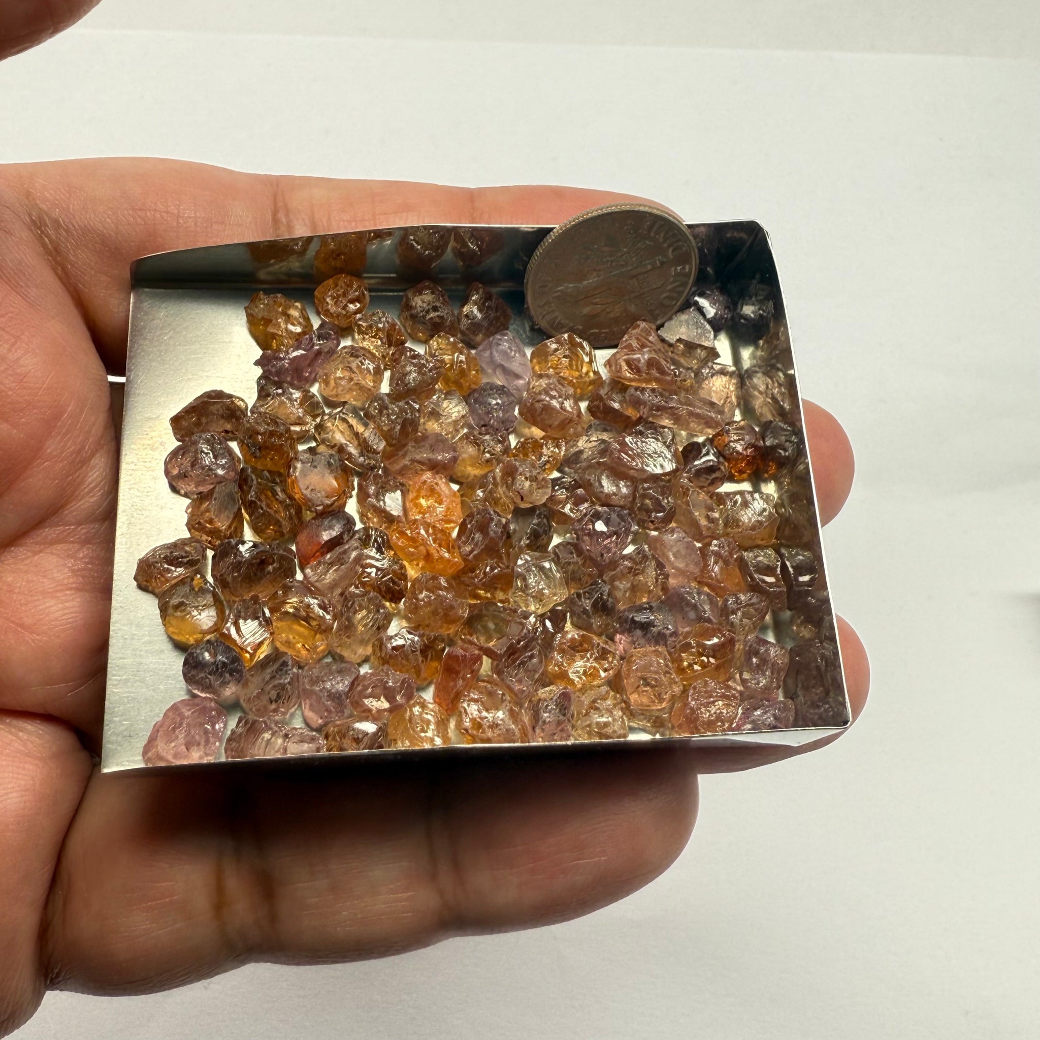 Garnet MIX, look closely it’s a whole mix of Mandarins, Colour Changers, Lindi, Mahenge Garnets and more all mixed up, see closeup, Tanzania, Untreated Unheated. SINGLES price is per piece sold on a blind pour basis, some clean some included, av. 1.4ct