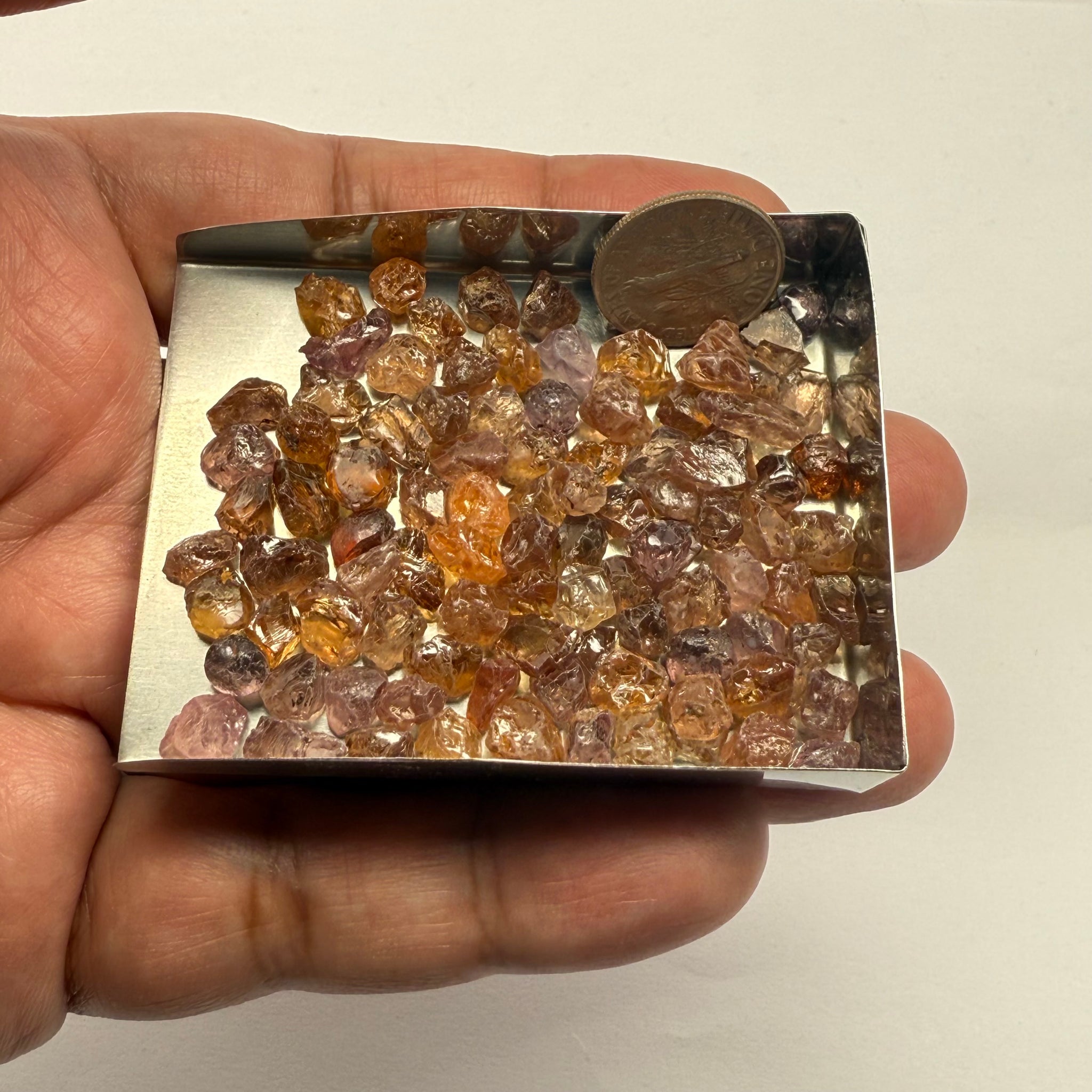 Garnet MIX, look closely it’s a whole mix of Mandarins, Colour Changers, Lindi, Mahenge Garnets and more all mixed up, see closeup, Tanzania, Untreated Unheated. SINGLES price is per piece sold on a blind pour basis, some clean some included, av. 1.4ct
