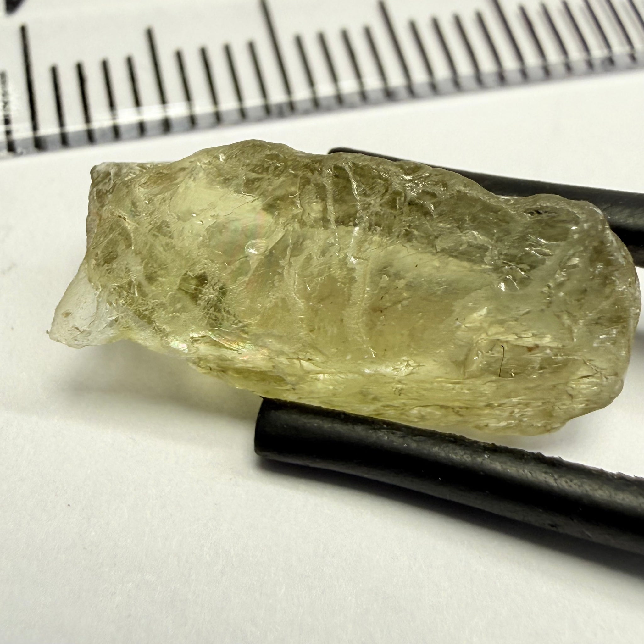 Umba Yellow Sapphire, 6.82ct, Umba, Tanzania, Untreated Unheated, flat stone, slightly to moderately included