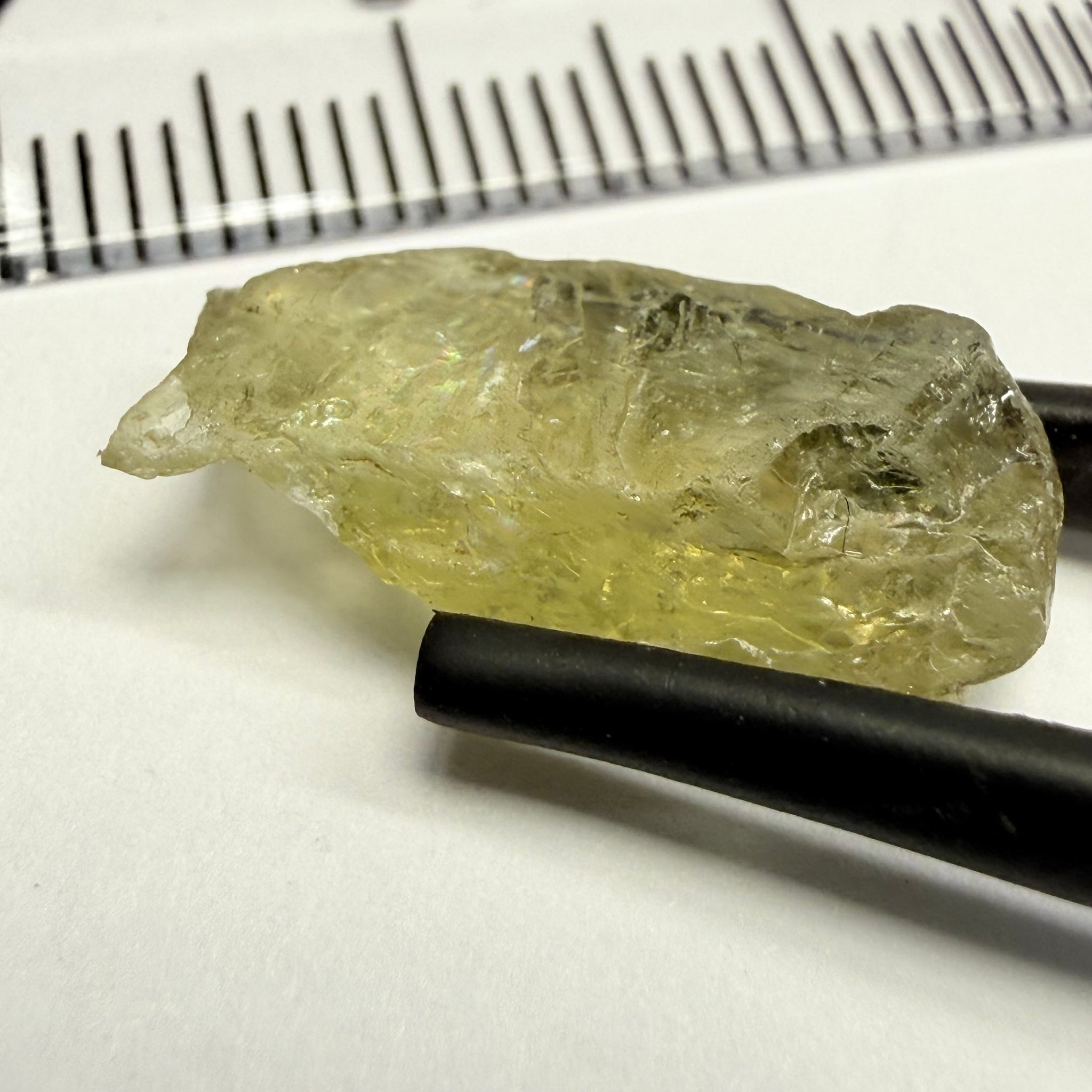 Umba Yellow Sapphire, 6.82ct, Umba, Tanzania, Untreated Unheated, flat stone, slightly to moderately included