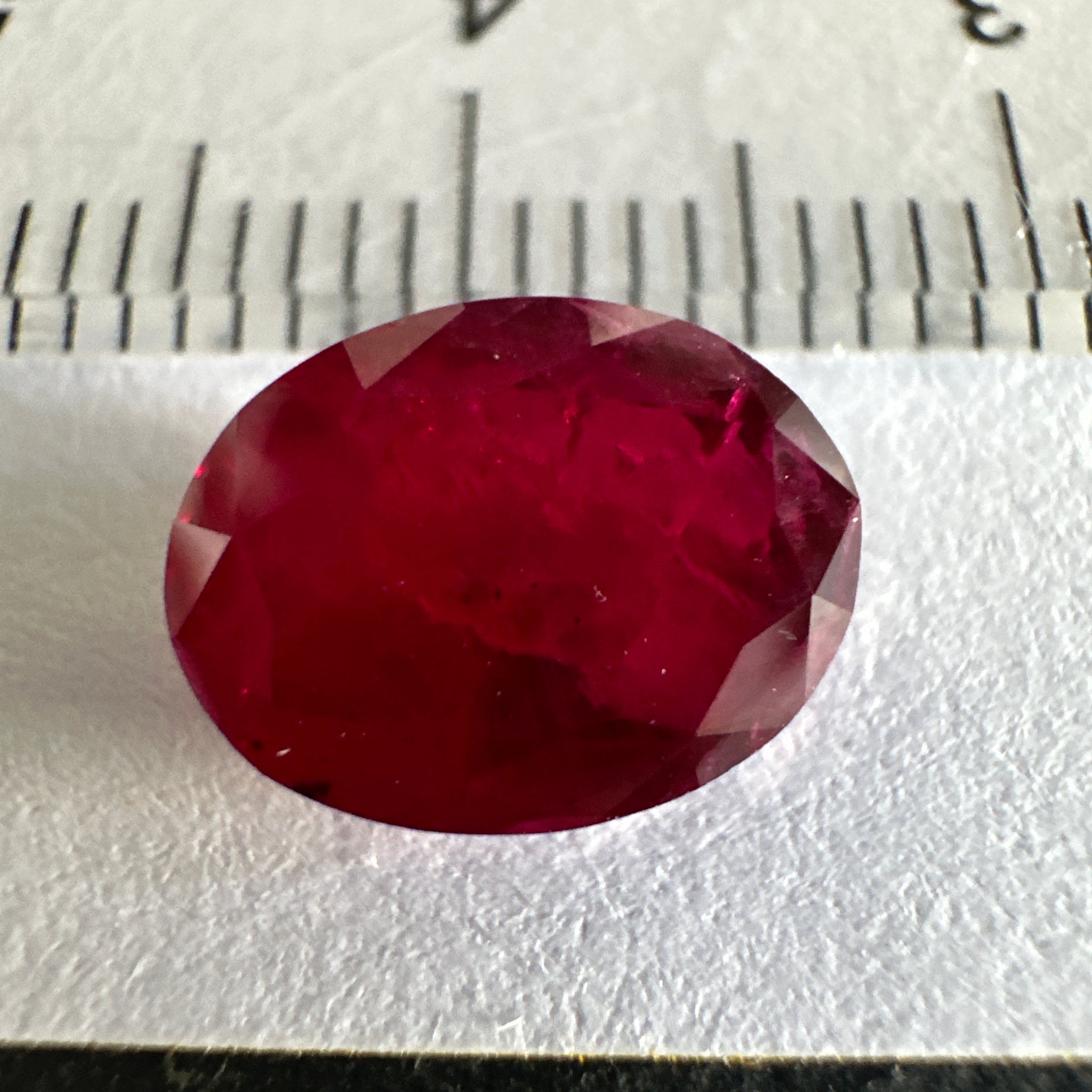 Ruby, 2.89ct, Longido, Tanzania, Untreated Unheated, slight inclusions inside