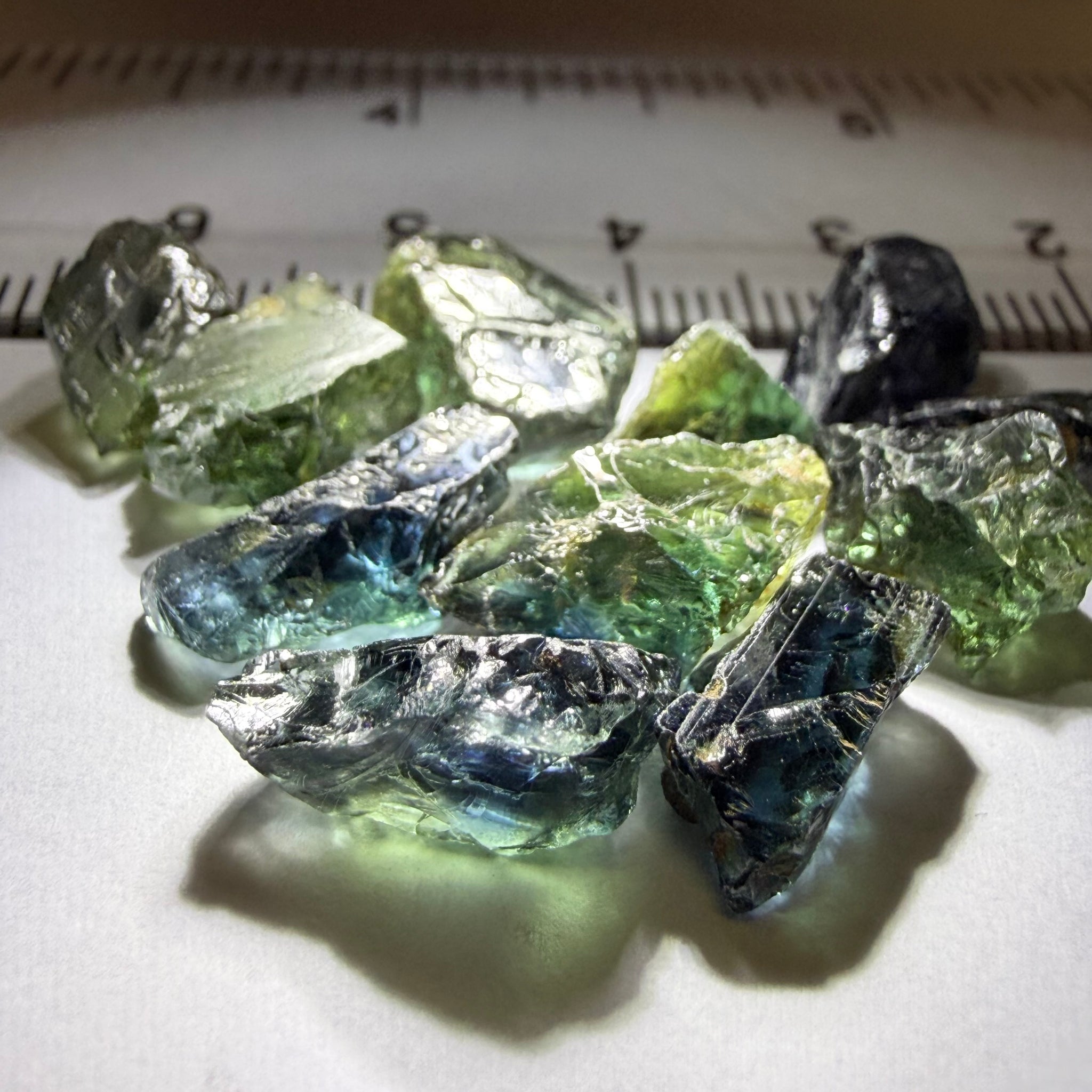 Kenyan Sapphire, 43.53ct, Garbatulla, Kenya, Untreated Unheated, stones are on the dark side, see backlit pics too, clarity is between slightly included to vvs, 2.09ct-5.22ct, 3.95ct average