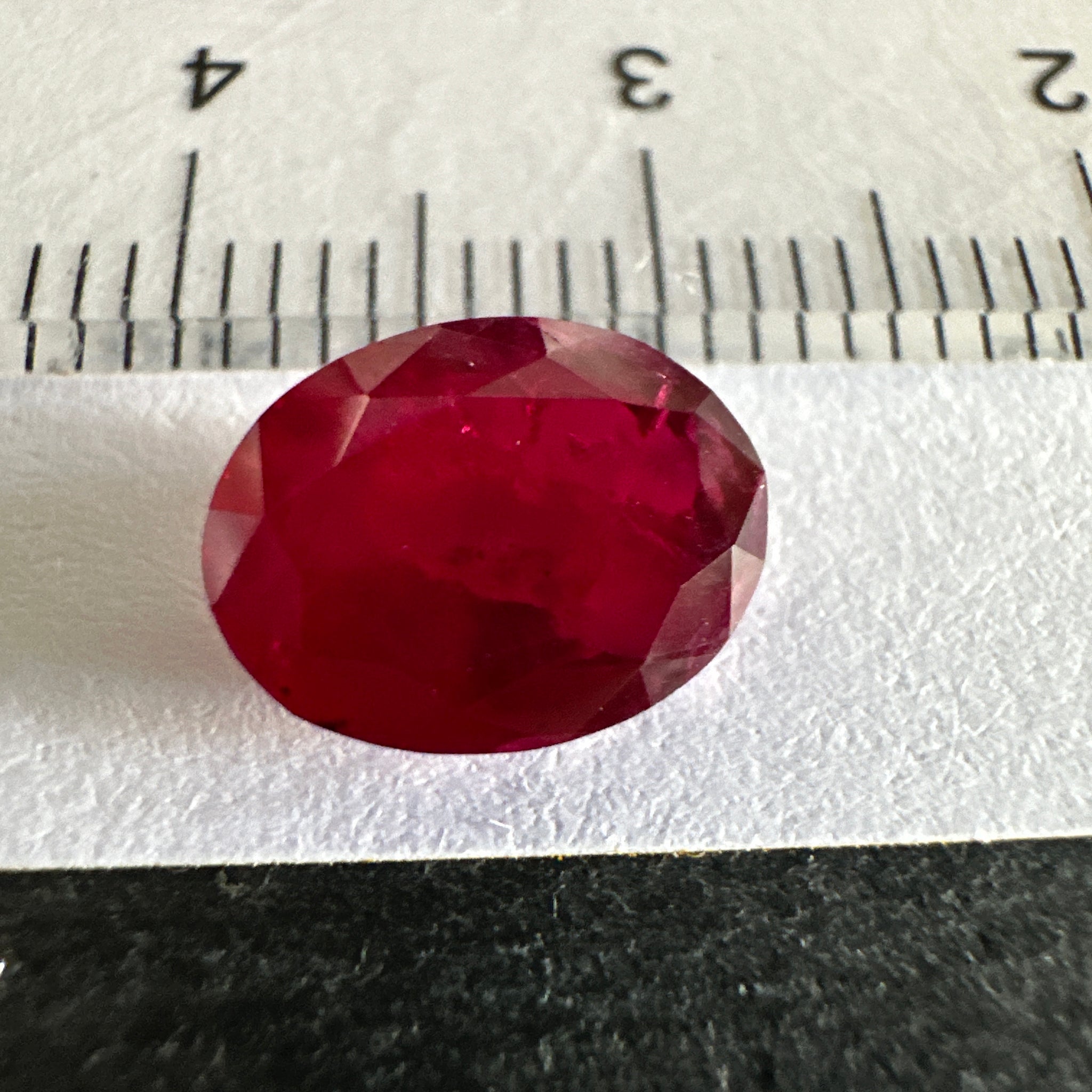 Ruby, 2.89ct, Longido, Tanzania, Untreated Unheated, slight inclusions inside