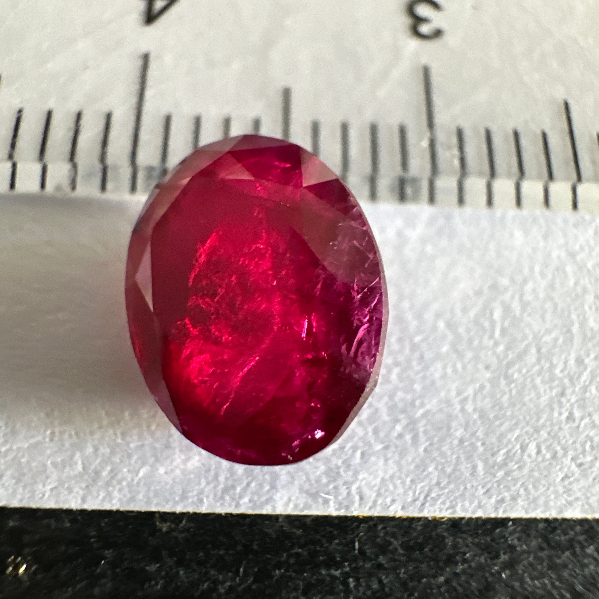 Ruby, 2.89ct, Longido, Tanzania, Untreated Unheated, slight inclusions inside