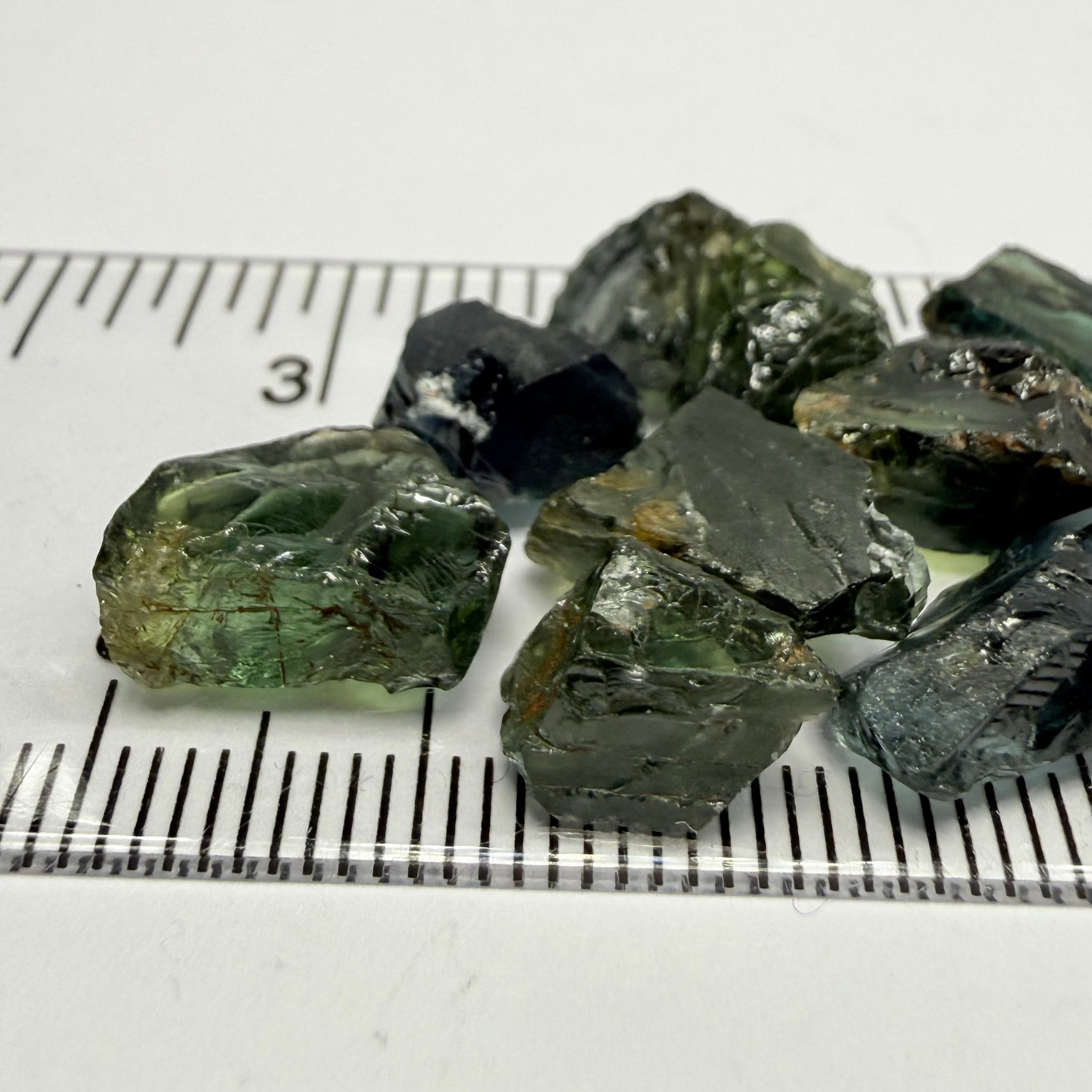 Kenyan Sapphire, 43.53ct, Garbatulla, Kenya, Untreated Unheated, stones are on the dark side, see backlit pics too, clarity is between slightly included to vvs, 2.09ct-5.22ct, 3.95ct average