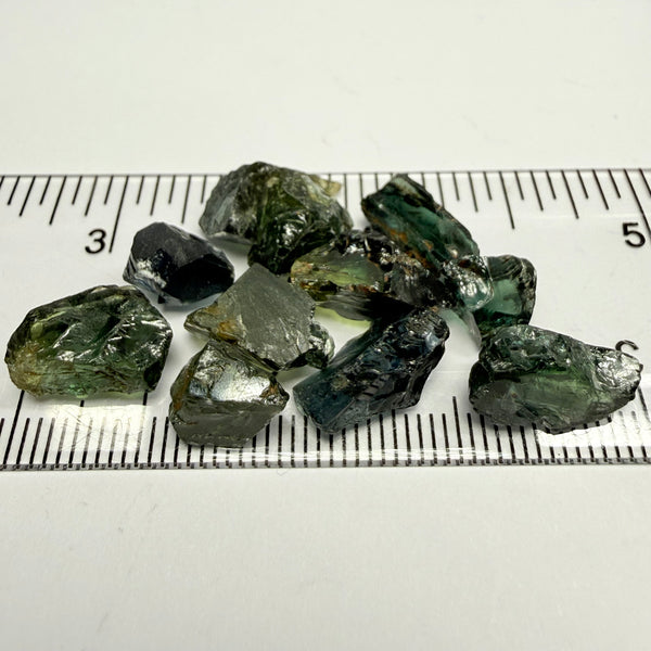 Kenyan Sapphire, 43.53ct, Garbatulla, Kenya, Untreated Unheated, stones are on the dark side, see backlit pics too, clarity is between slightly included to vvs, 2.09ct-5.22ct, 3.95ct average