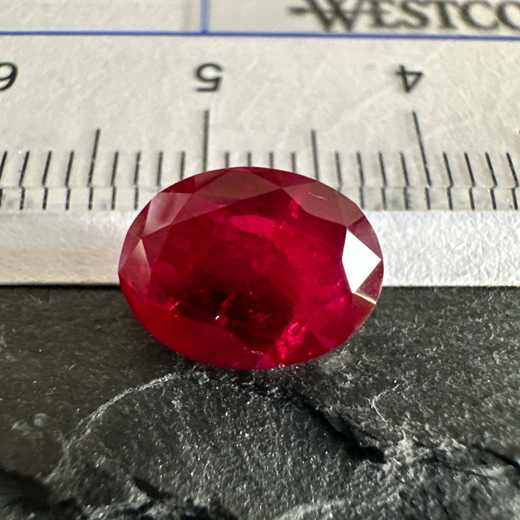 Ruby, 2.89ct, Longido, Tanzania, Untreated Unheated, slight inclusions inside