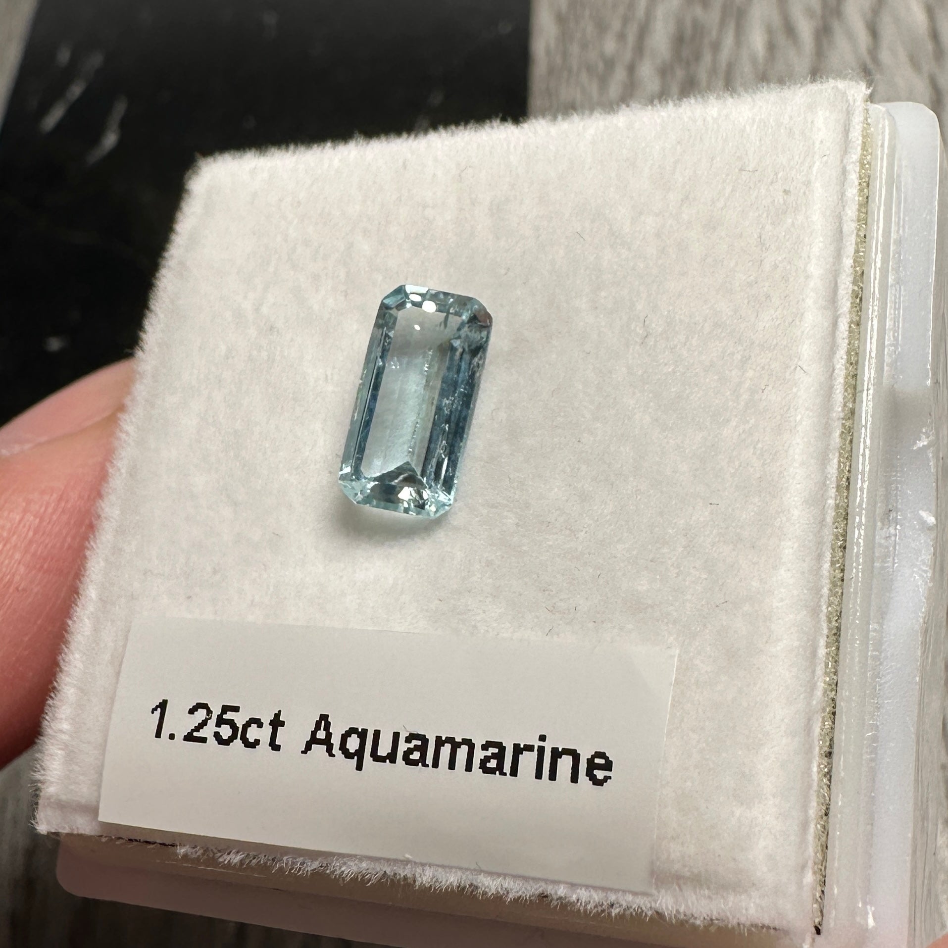 1.25ct Aquamarine, Zambia, Unheated Untreated