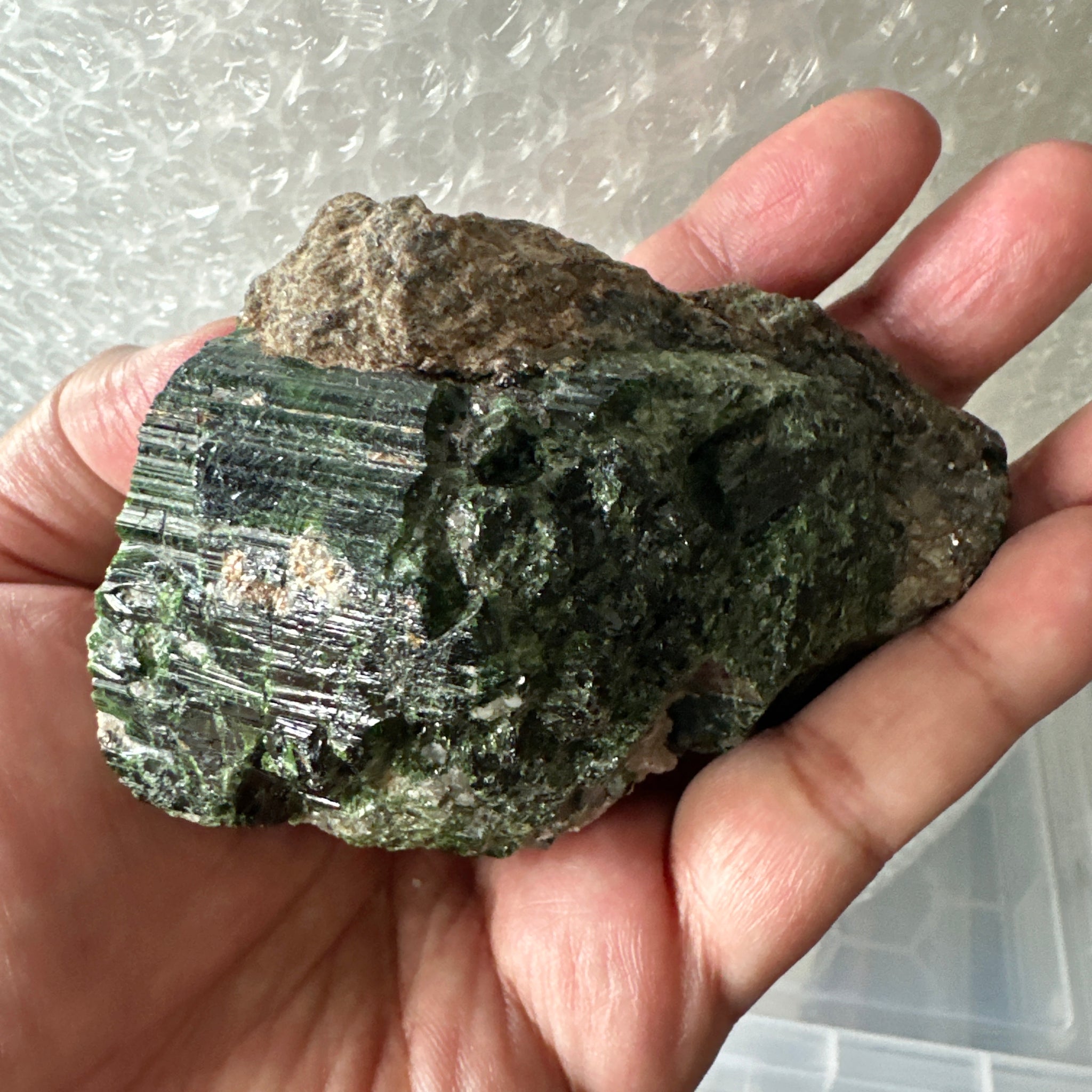 Tourmaline Crystal Cluster on Matrix, 340.80gm, Tanzania.