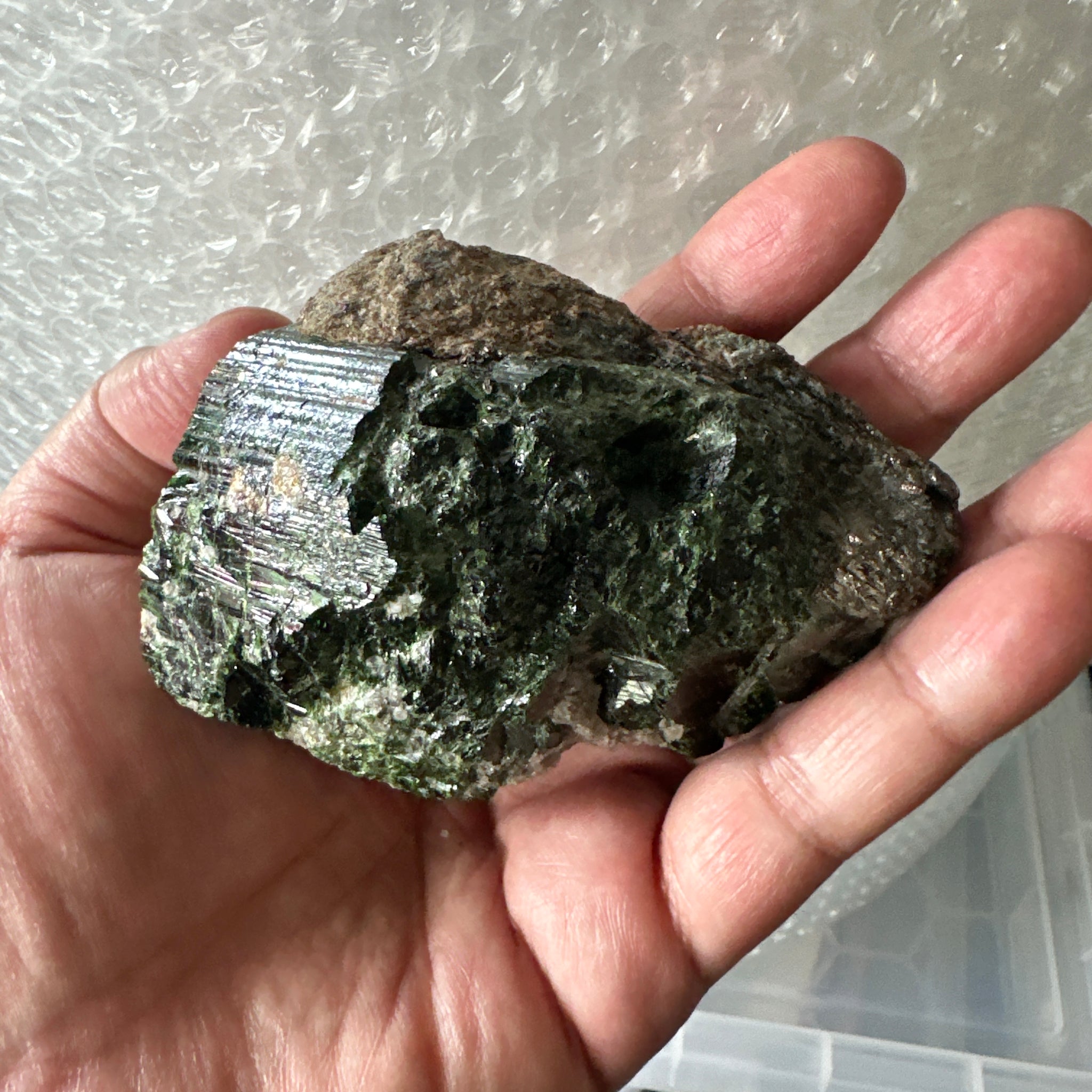 Tourmaline Crystal Cluster on Matrix, 340.80gm, Tanzania.